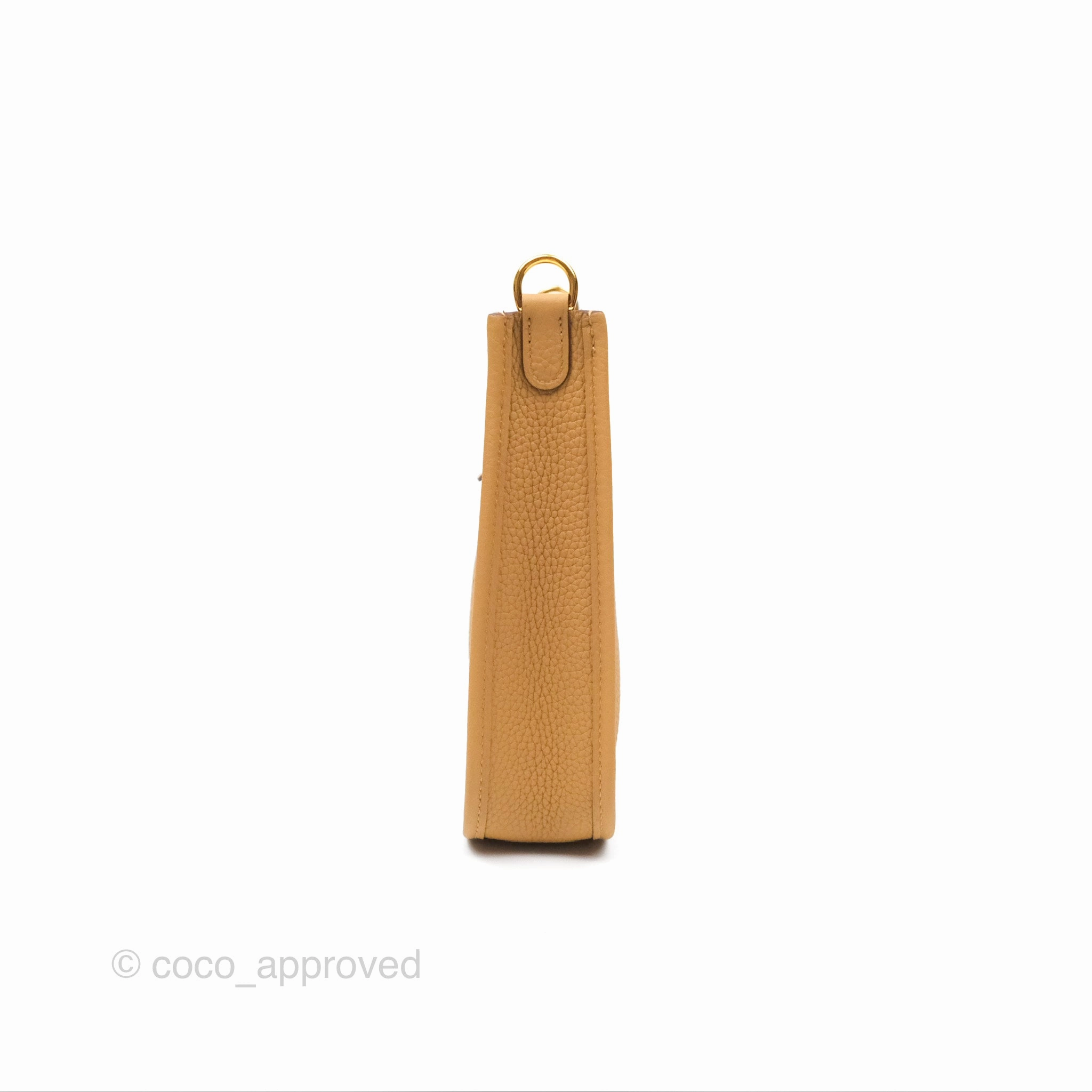 Herms Mini Evelyne 16 Biscuit 48 Taurillon Clemence Gold Hardware