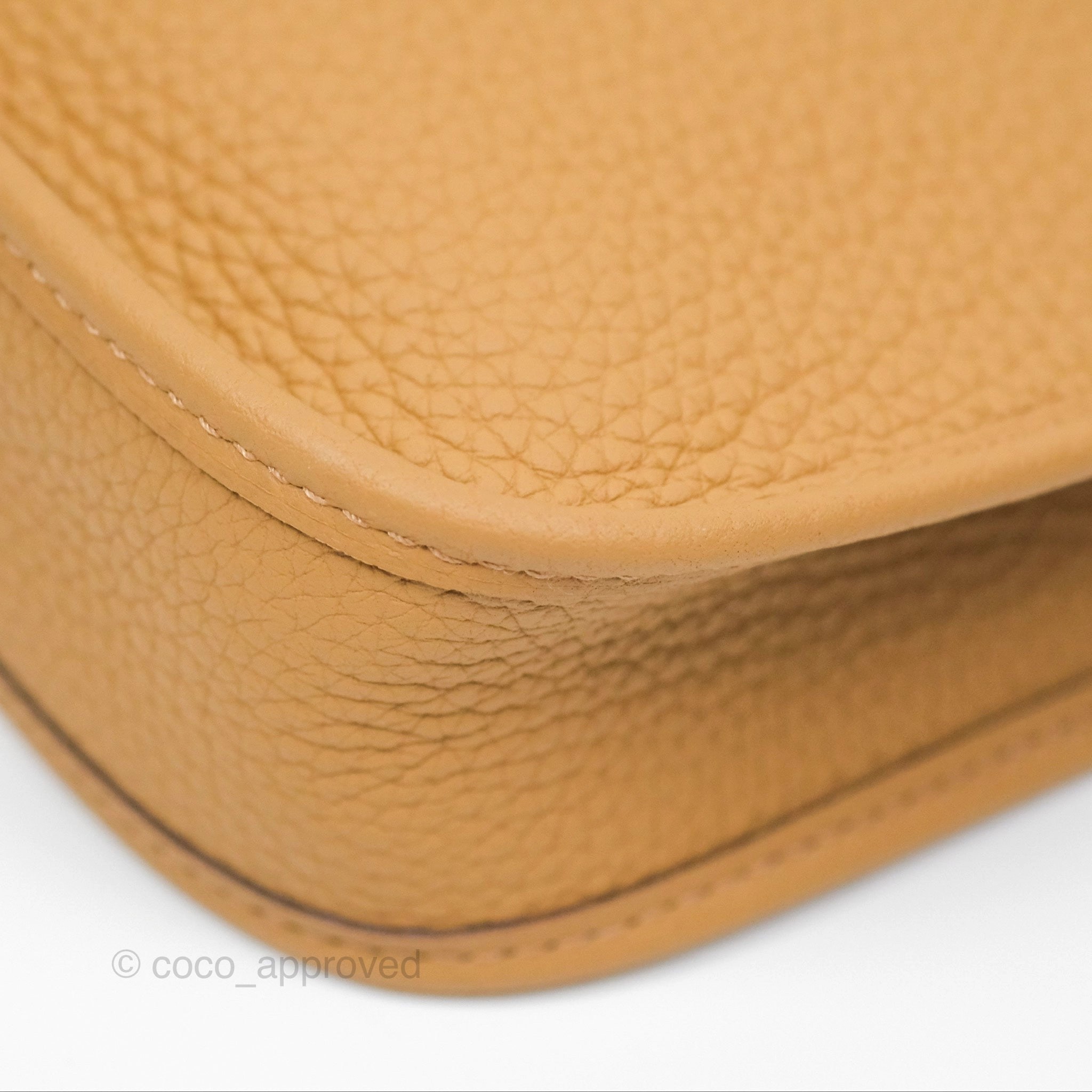 Herms Mini Evelyne 16 Biscuit 48 Taurillon Clemence Gold Hardware