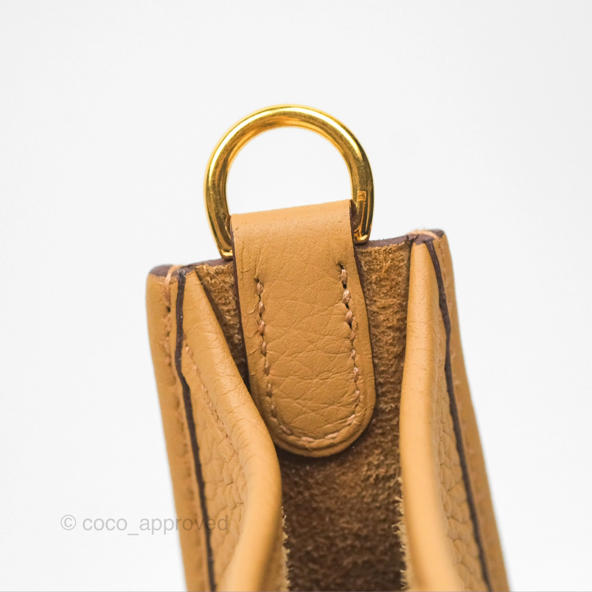 Herms Mini Evelyne 16 Biscuit 48 Taurillon Clemence Gold Hardware