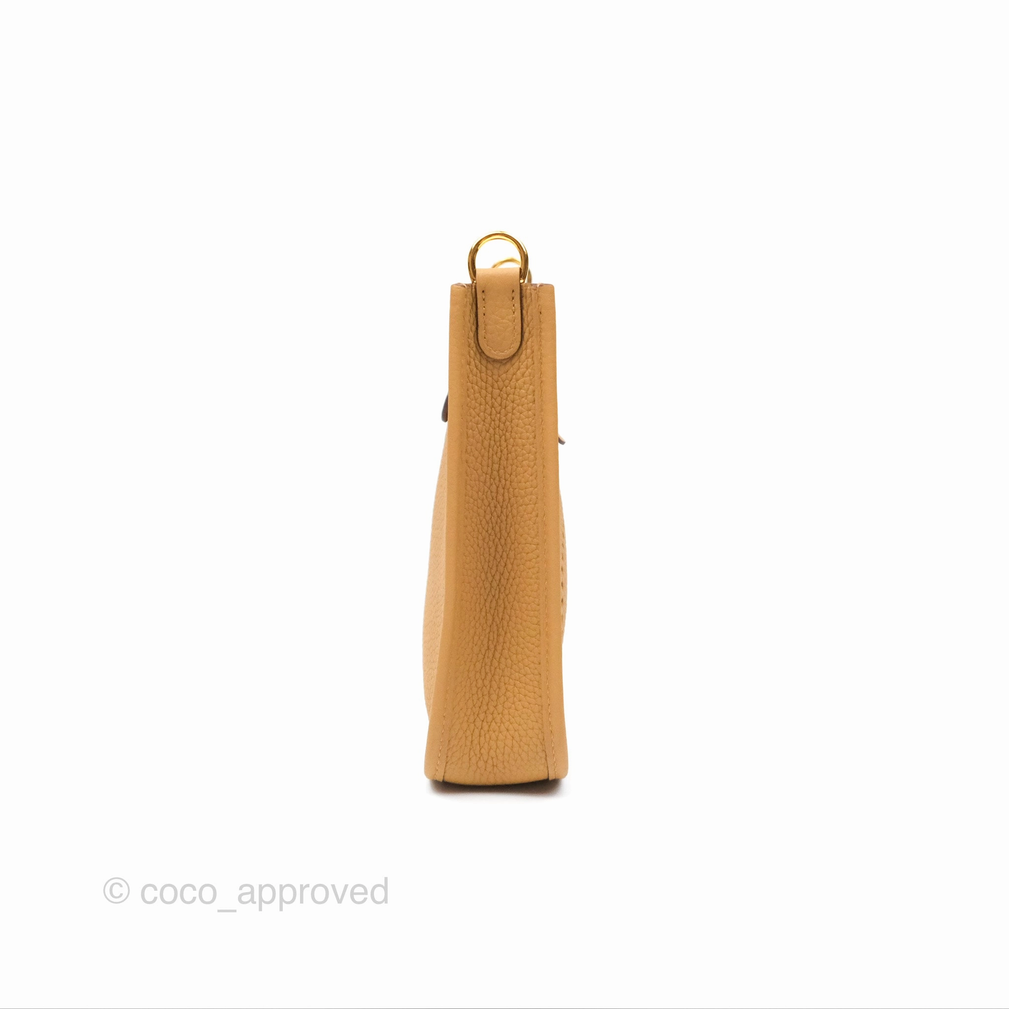 Herms Mini Evelyne 16 Biscuit 48 Taurillon Clemence Gold Hardware