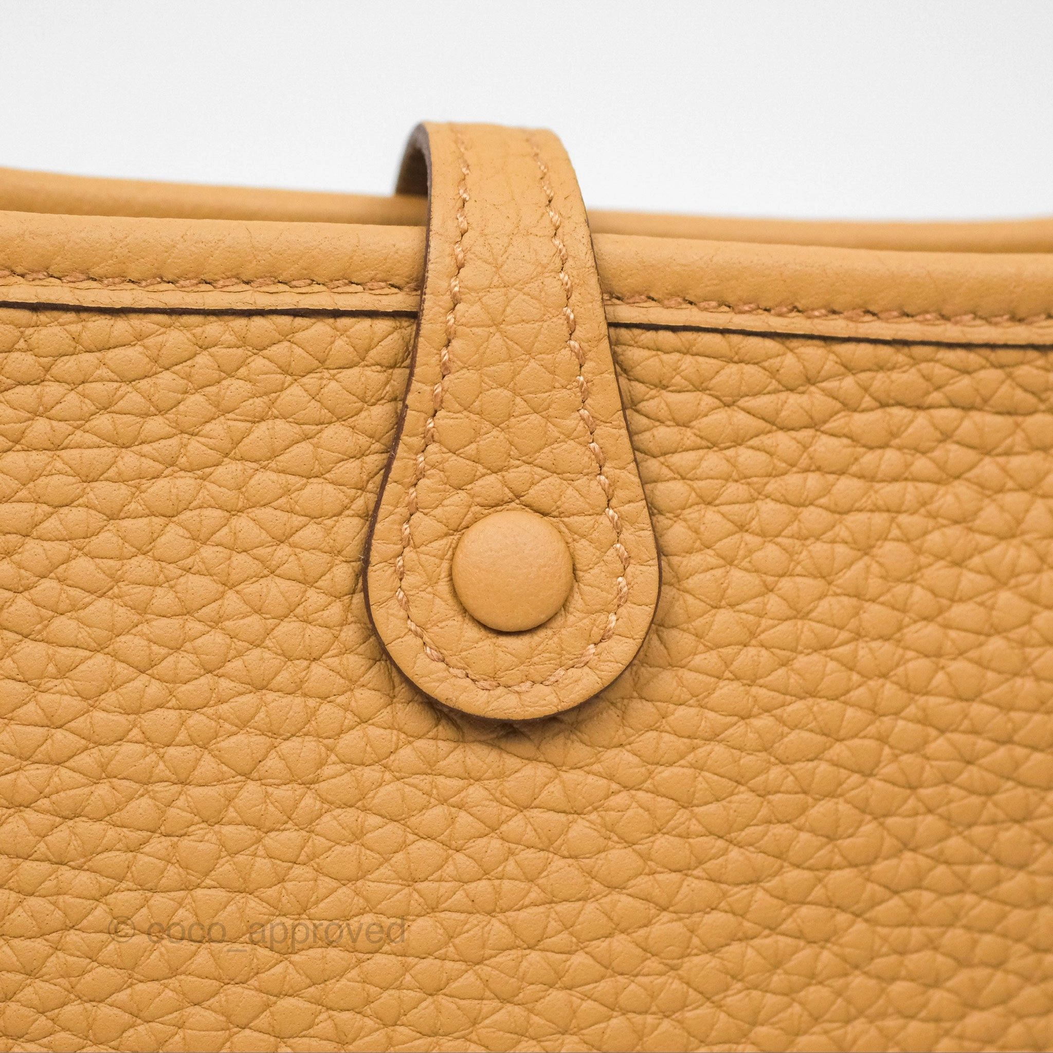 Herms Mini Evelyne 16 Biscuit 48 Taurillon Clemence Gold Hardware