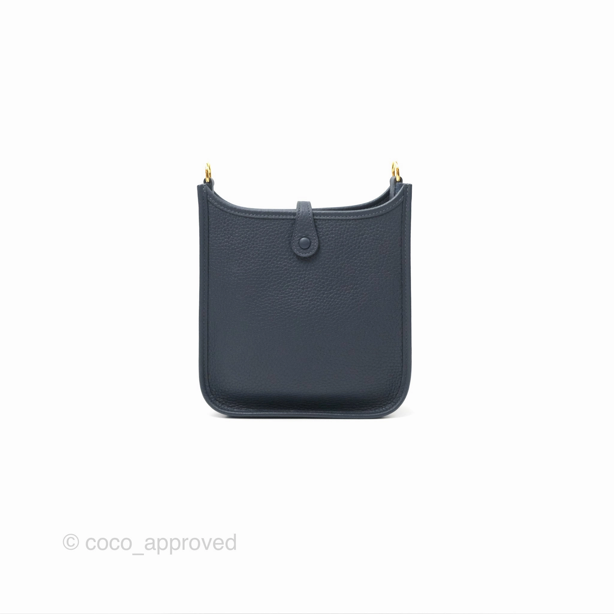 Herms Mini Evelyne 16 Bleu Nuit 2Z/ Bleu Indigo 76 Clemence Gold Hardware