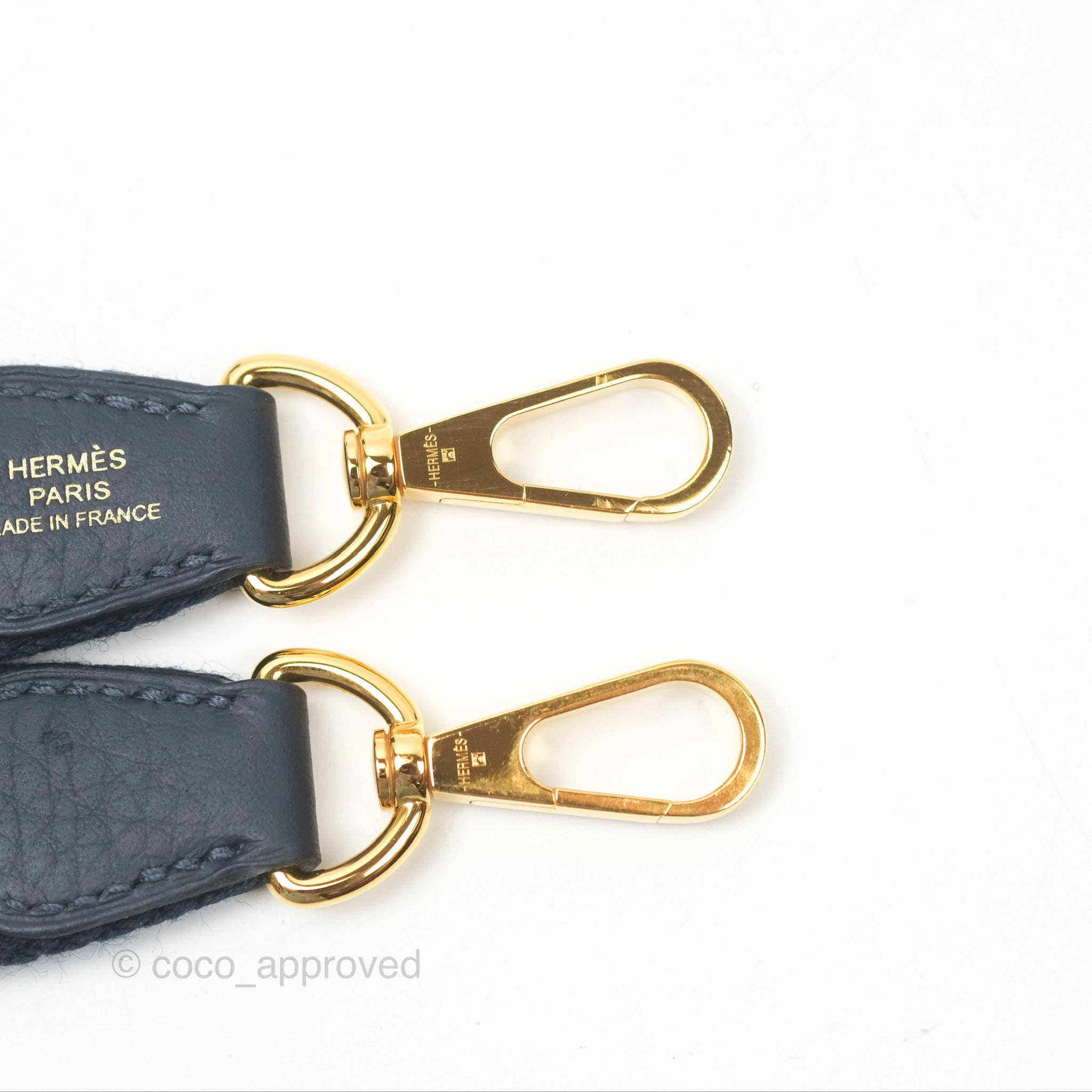 Herms Mini Evelyne 16 Bleu Nuit 2Z/ Bleu Indigo 76 Clemence Gold Hardware