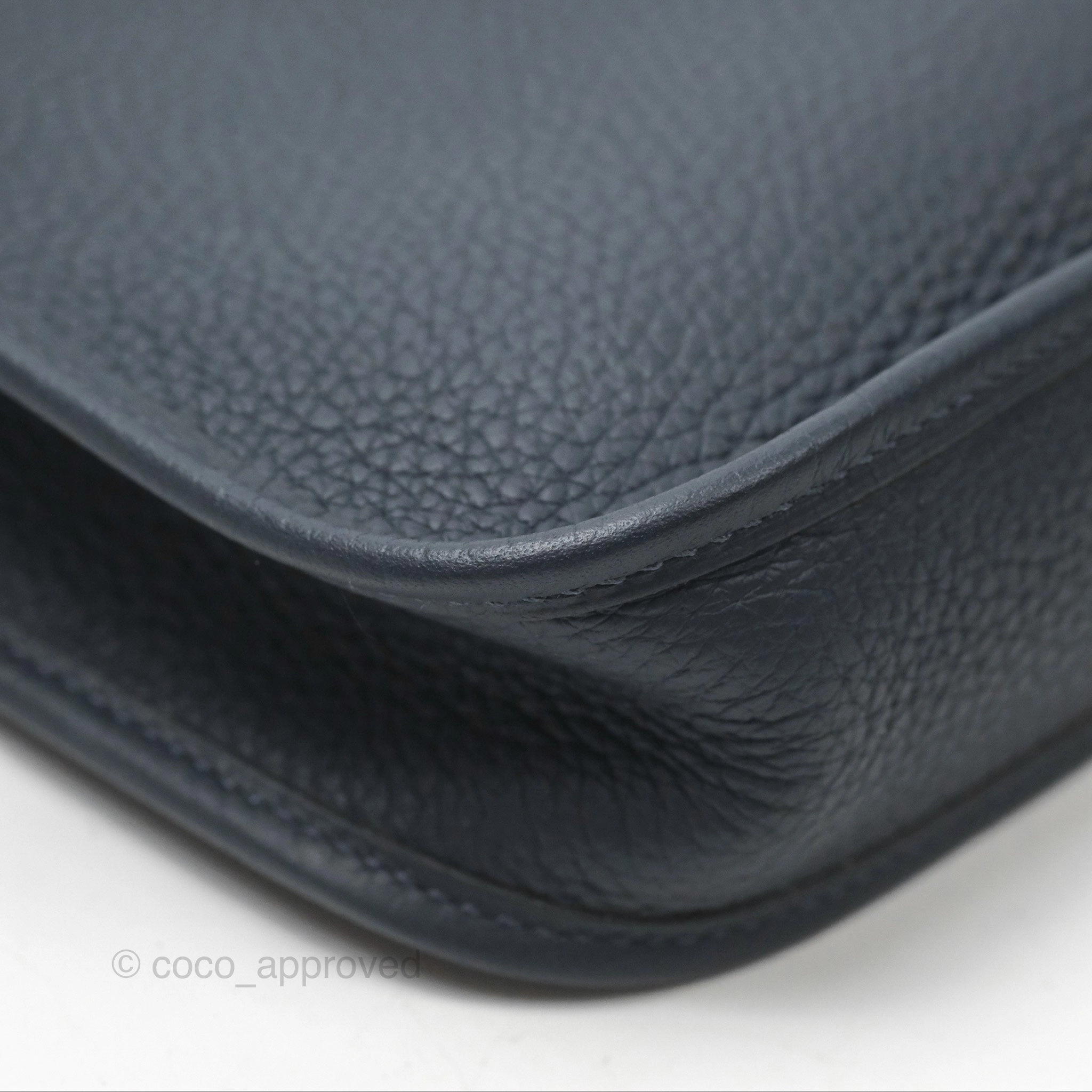 Herms Mini Evelyne 16 Bleu Nuit 2Z/ Bleu Indigo 76 Clemence Gold Hardware