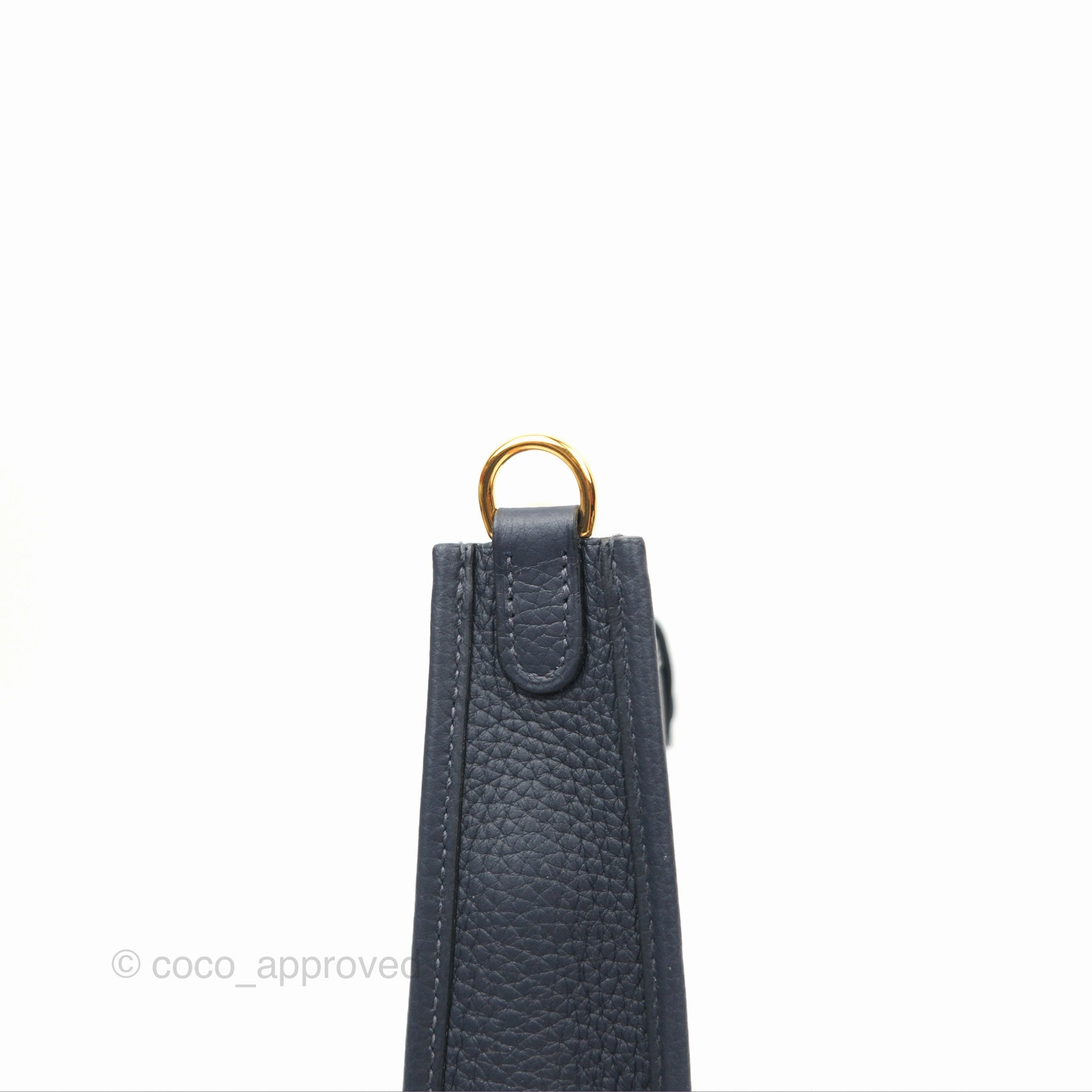 Herms Mini Evelyne 16 Bleu Nuit 2Z/ Blue Saphir 73 Clemence Gold Hardware