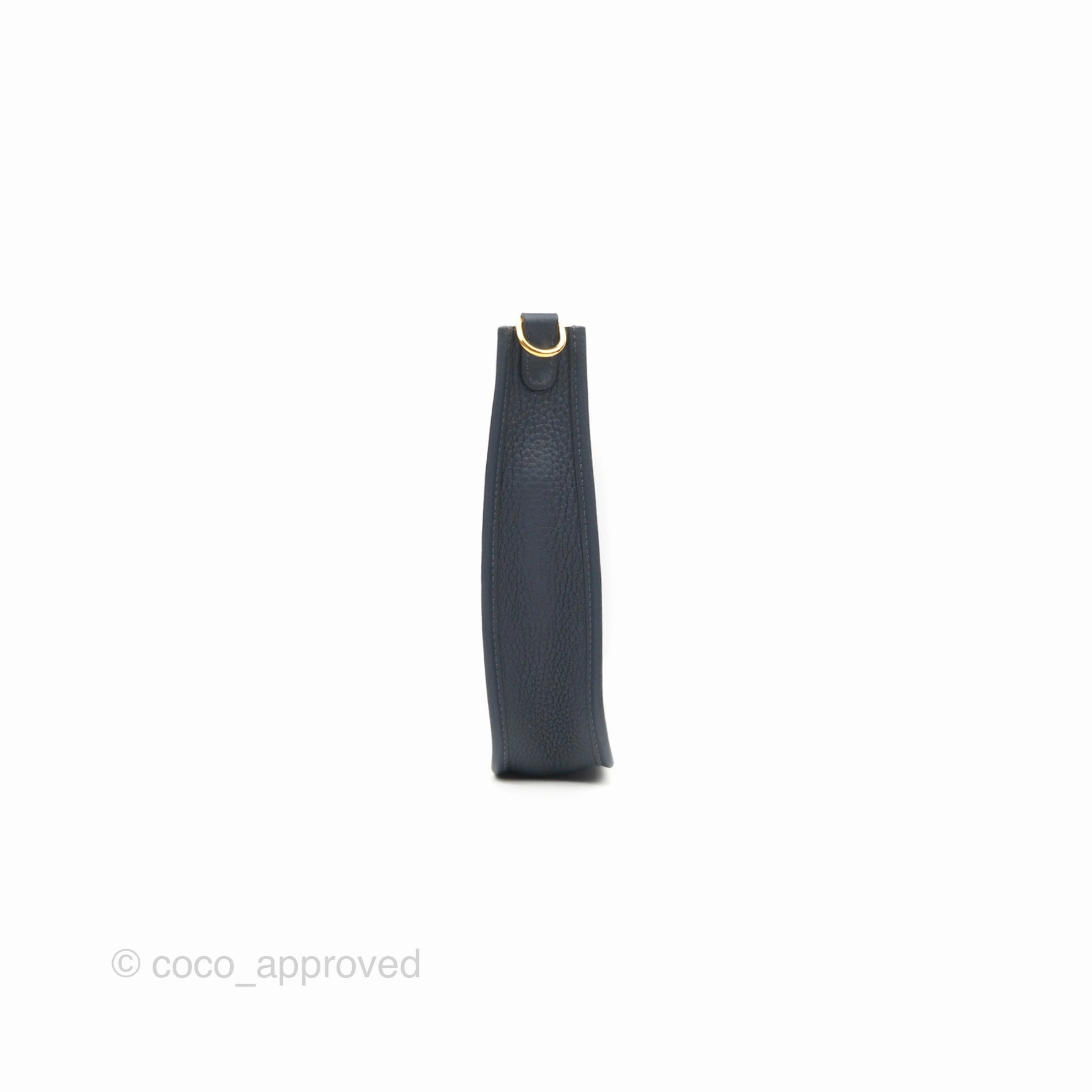 Herms Mini Evelyne 16 Bleu Nuit 2Z/ Blue Saphir 73 Clemence Gold Hardware