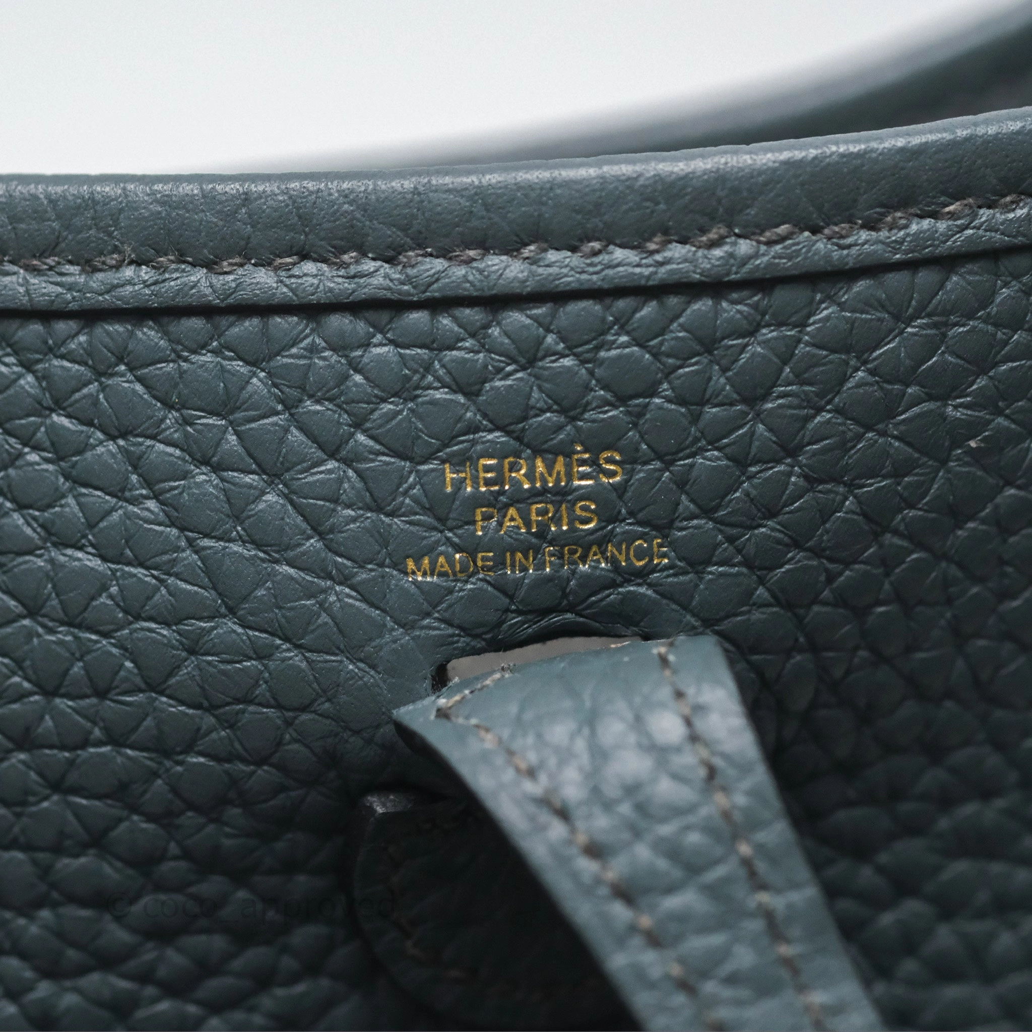 Herms Mini Evelyne 16 Bleu Orage Y7 / Bleu Brume T0 Clemence Gold Hardware