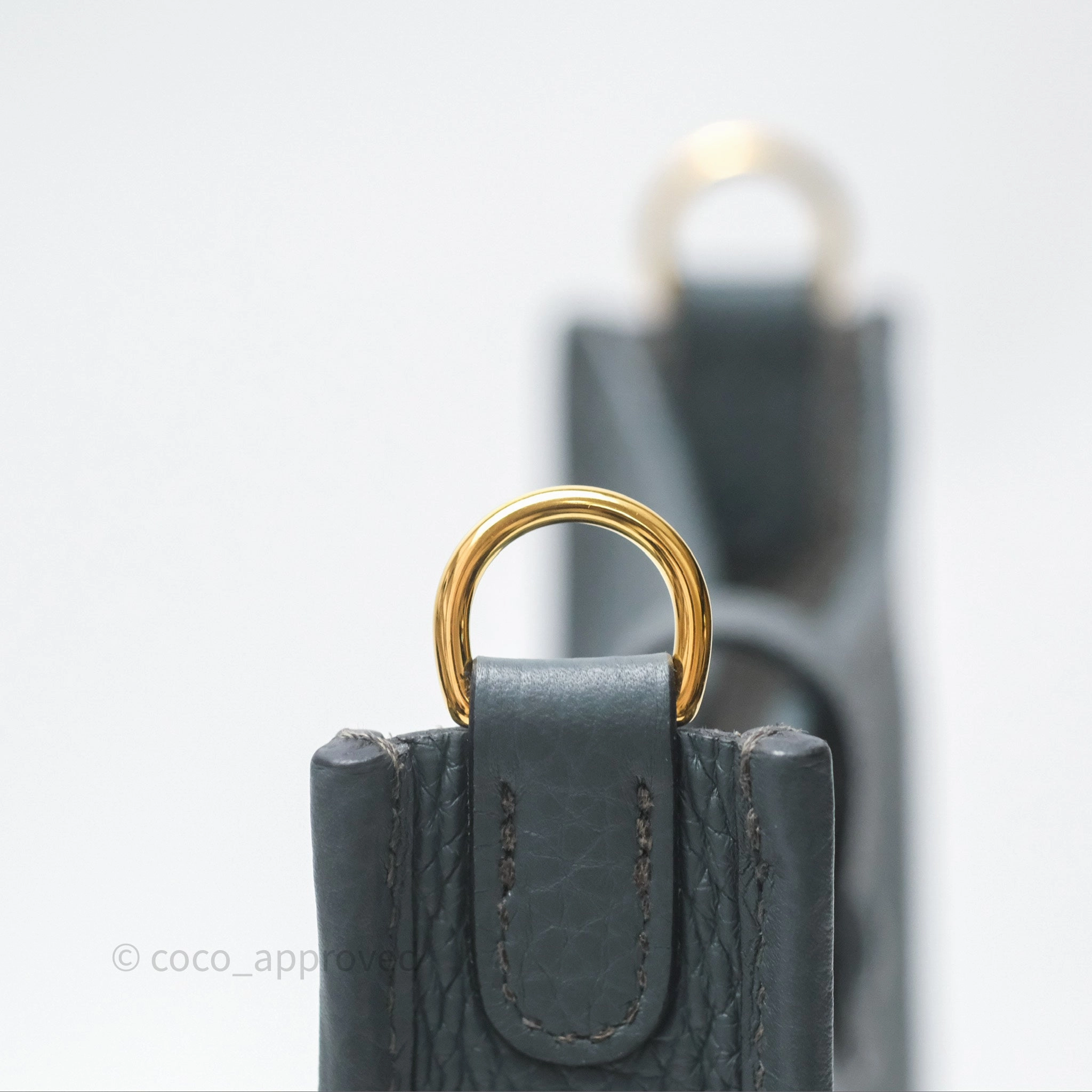 Herms Mini Evelyne 16 Bleu Orage Y7 / Bleu Brume T0 Clemence Gold Hardware