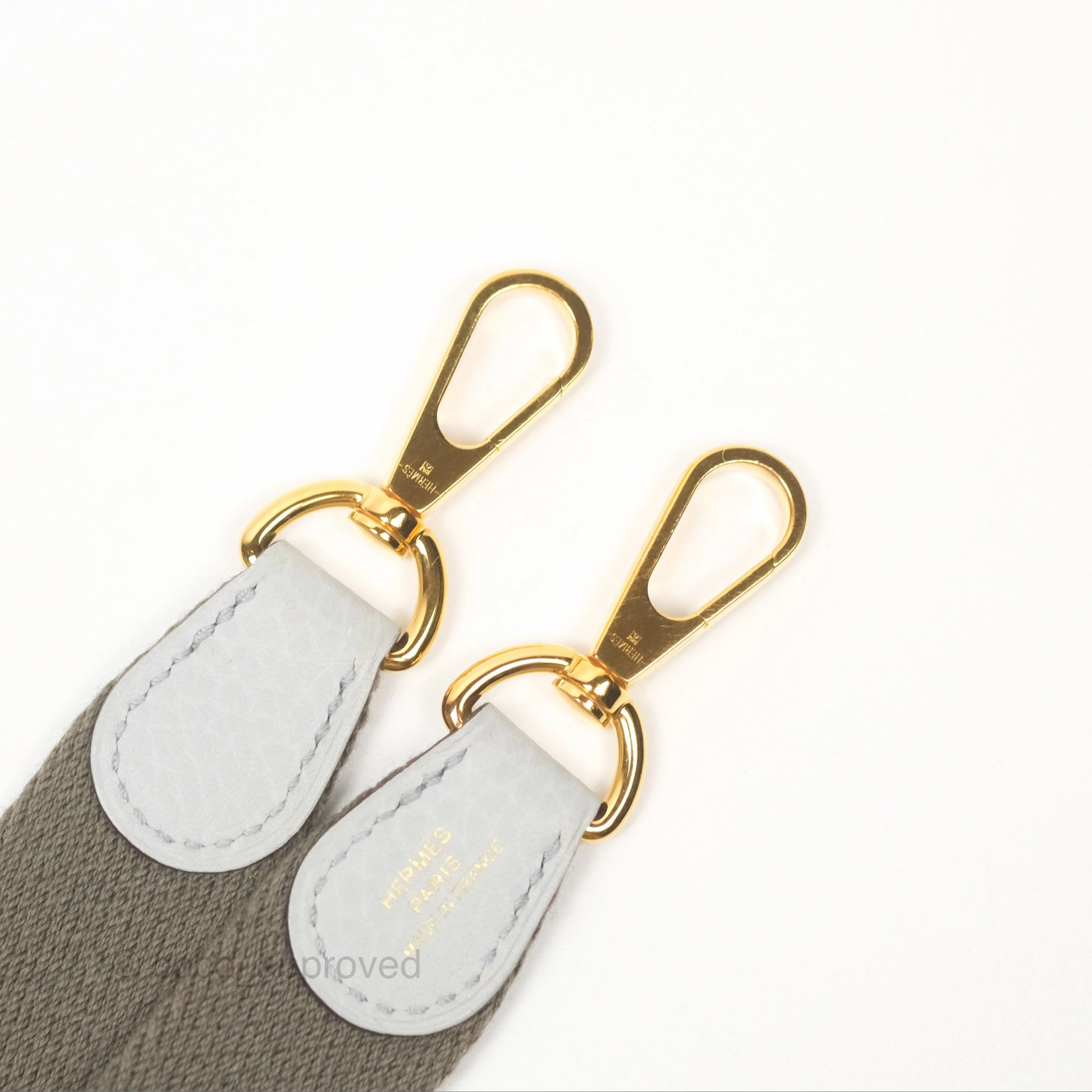 Herms Mini Evelyne 16 Bleu Pale 08 Clemence/ Gris Etain 8F Gold Hardware
