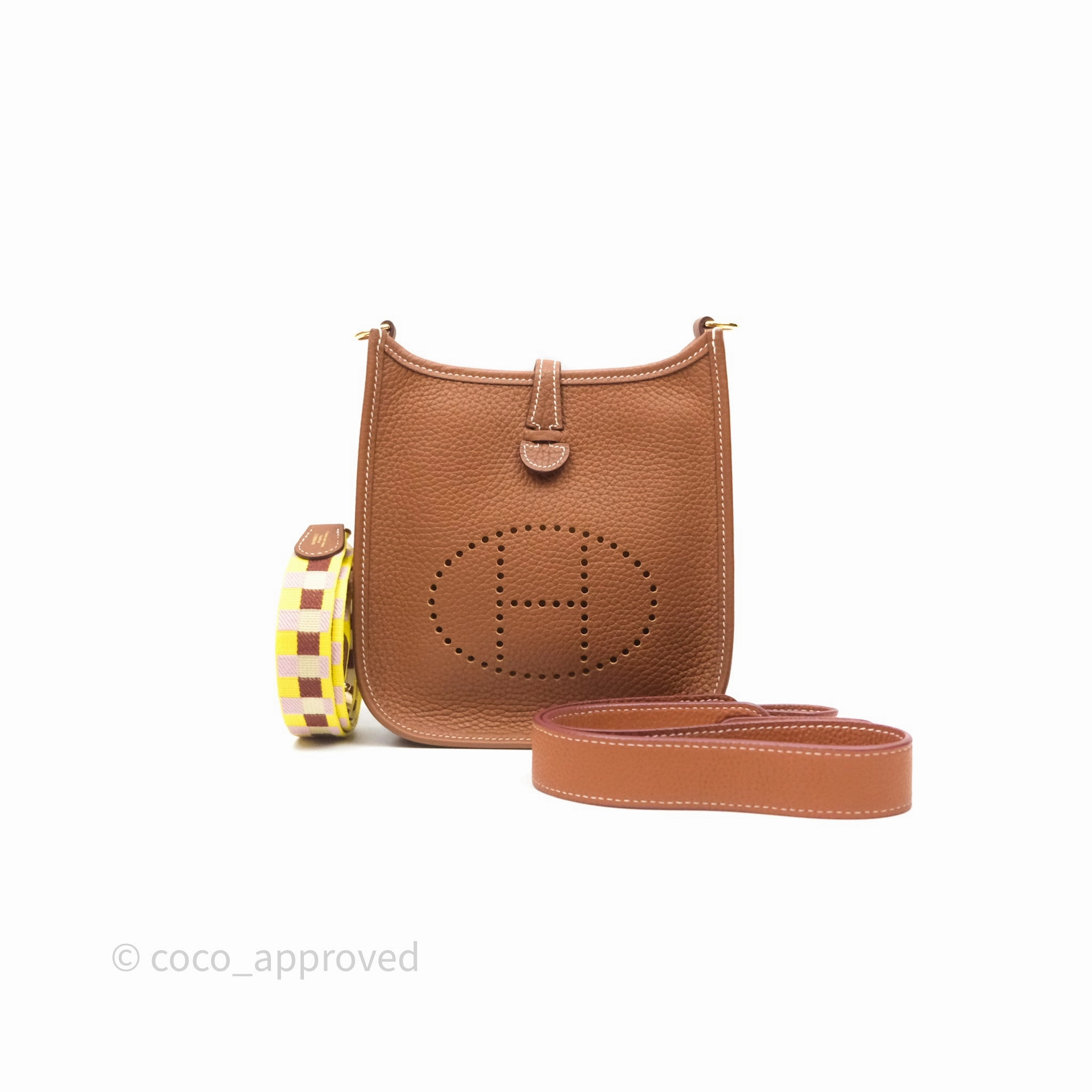 Herms Mini Evelyne 16 Gold 37 Clemence Gold Hardware