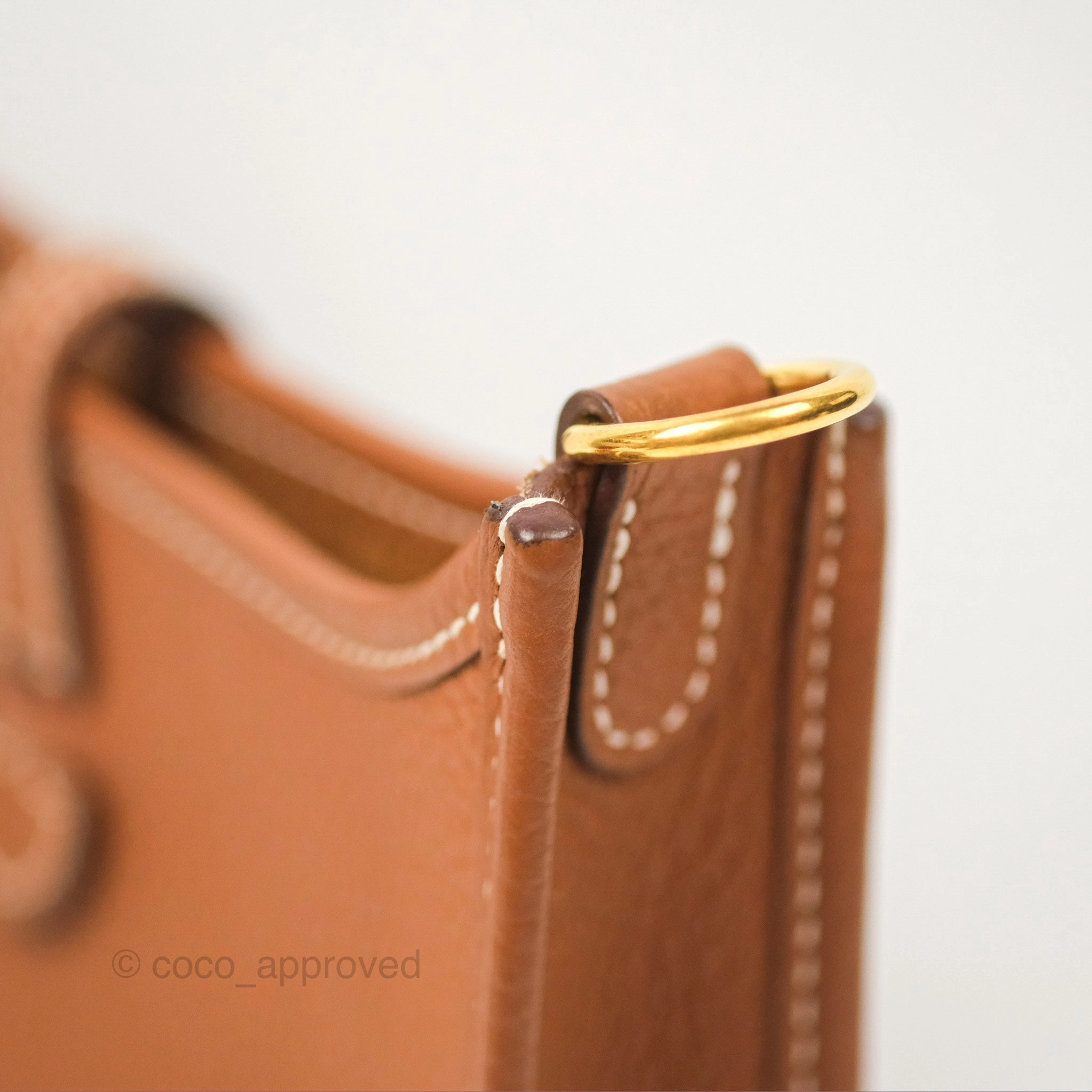 Herms Mini Evelyne 16 Gold Clemence Gold Hardware