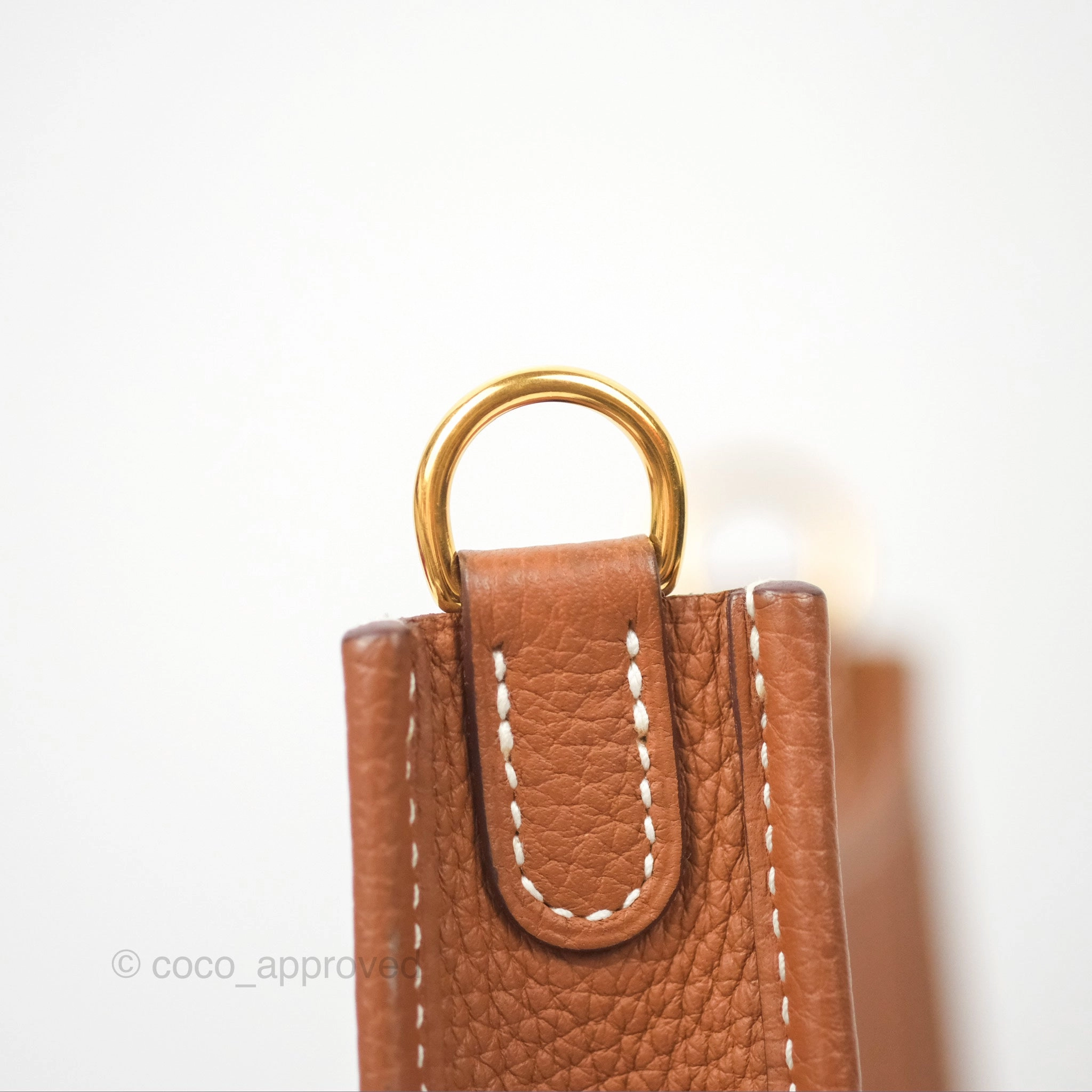 Herms Mini Evelyne 16 Gold Clemence Gold Hardware