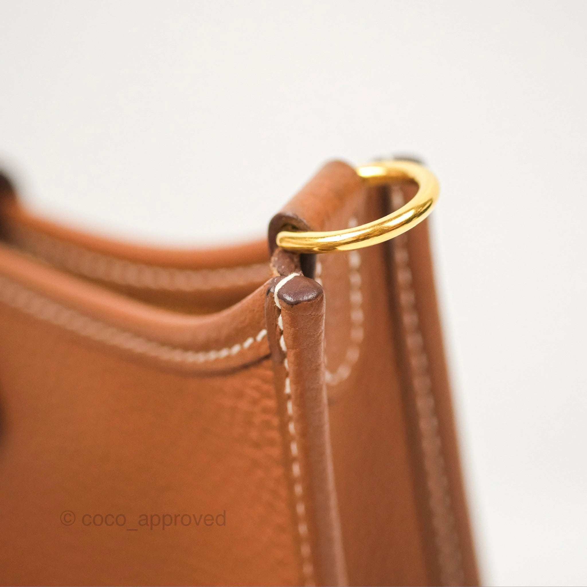Herms Mini Evelyne 16 Gold Clemence Gold Hardware