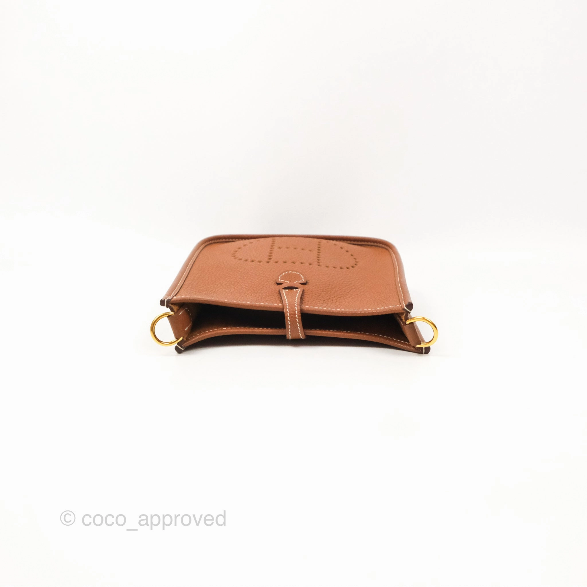 Herms Mini Evelyne 16 Gold Clemence Gold Hardware