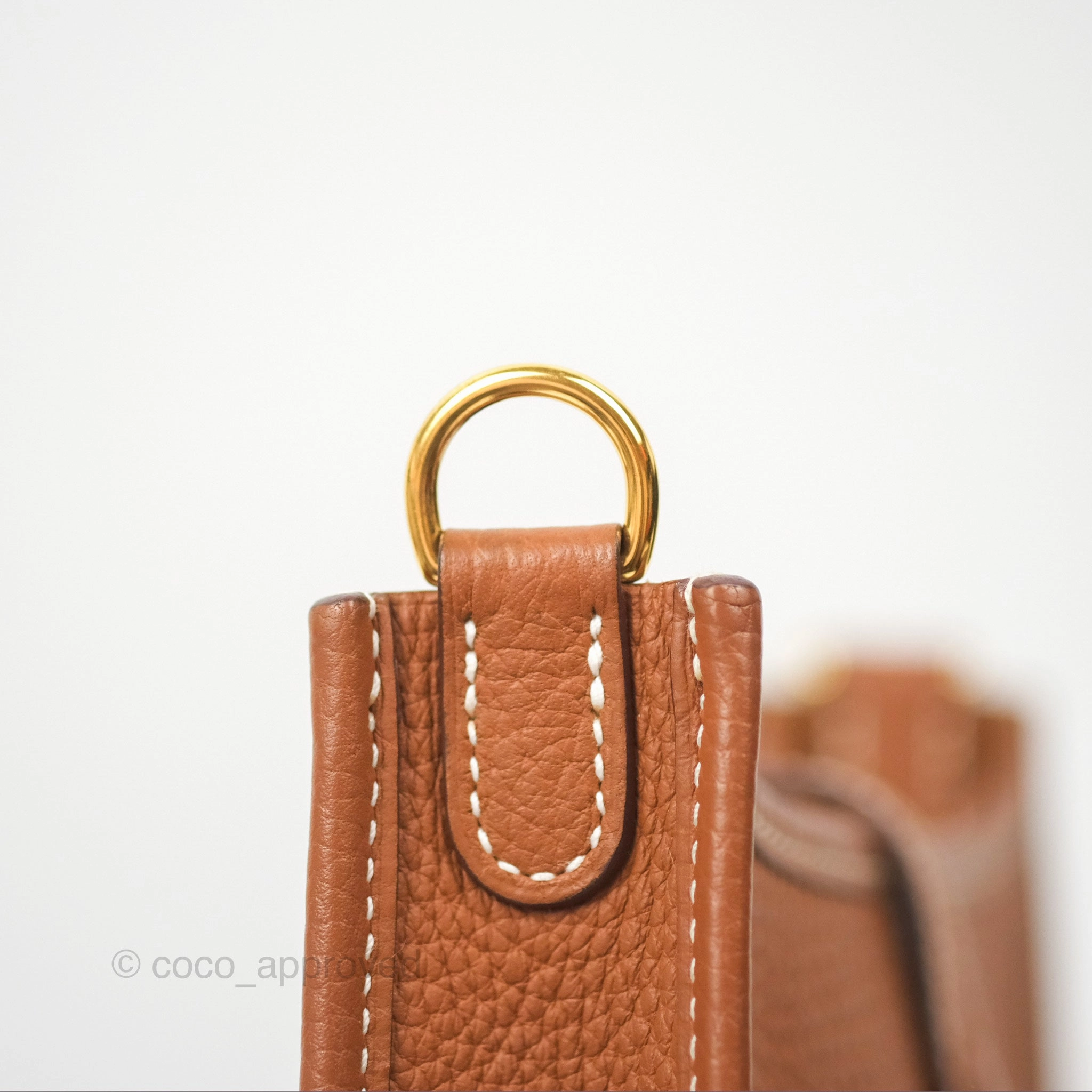 Herms Mini Evelyne 16 Gold Clemence Gold Hardware