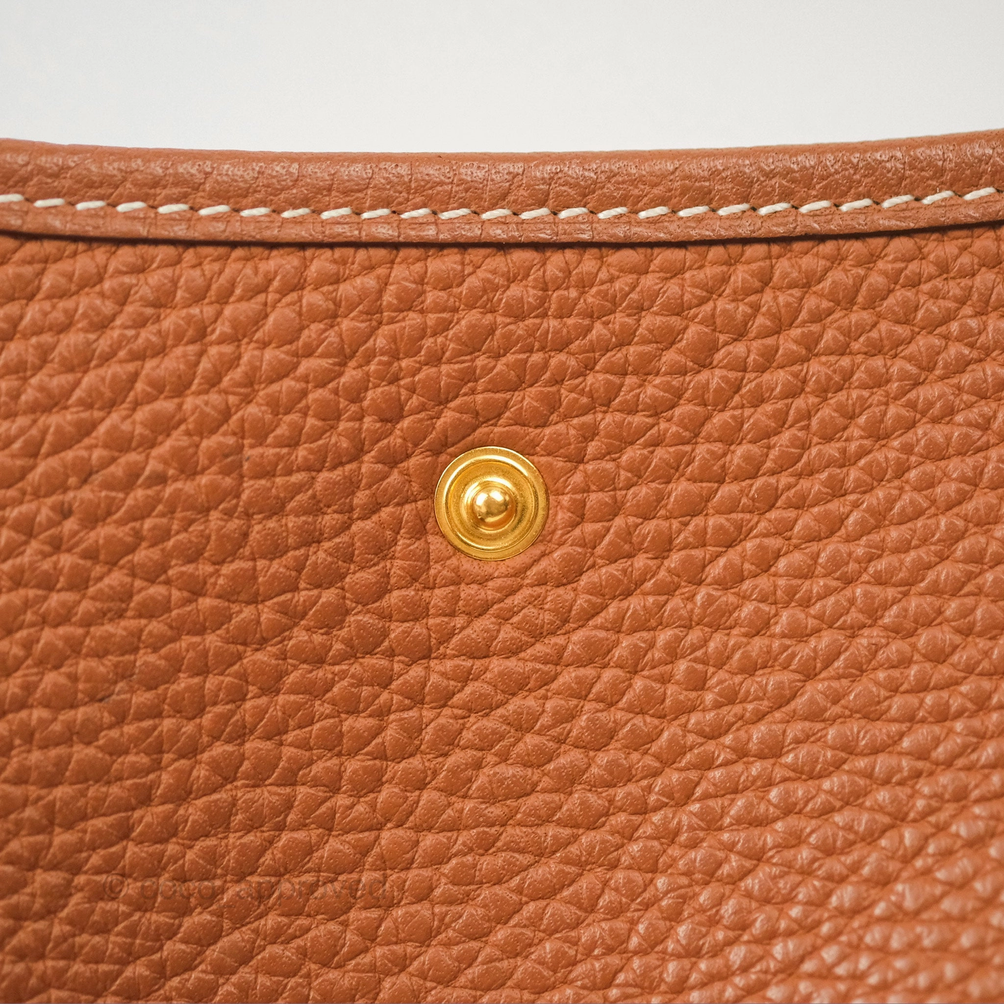 Herms Mini Evelyne 16 Gold Clemence Gold Hardware