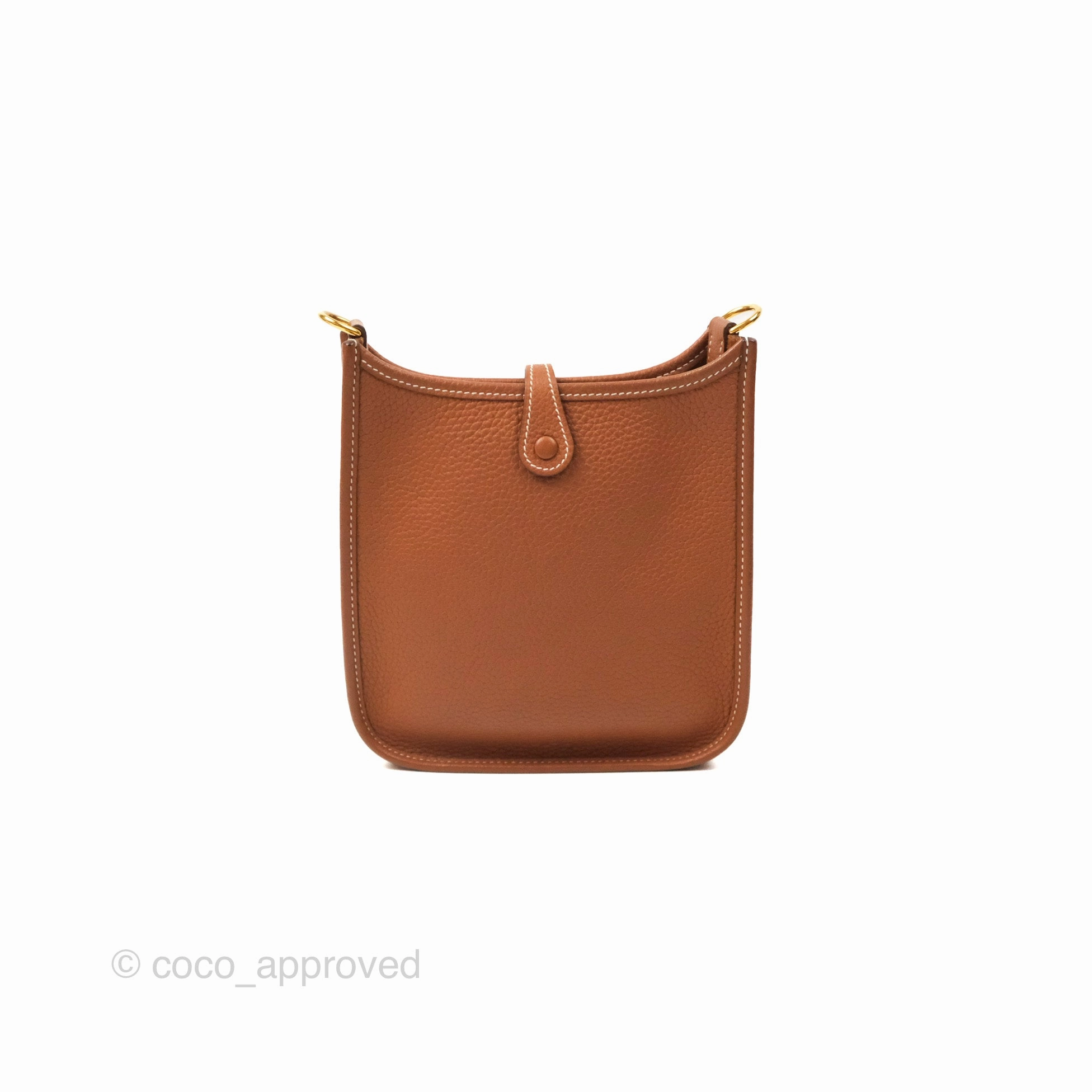 Herms Mini Evelyne 16 Gold Clemence Gold Hardware