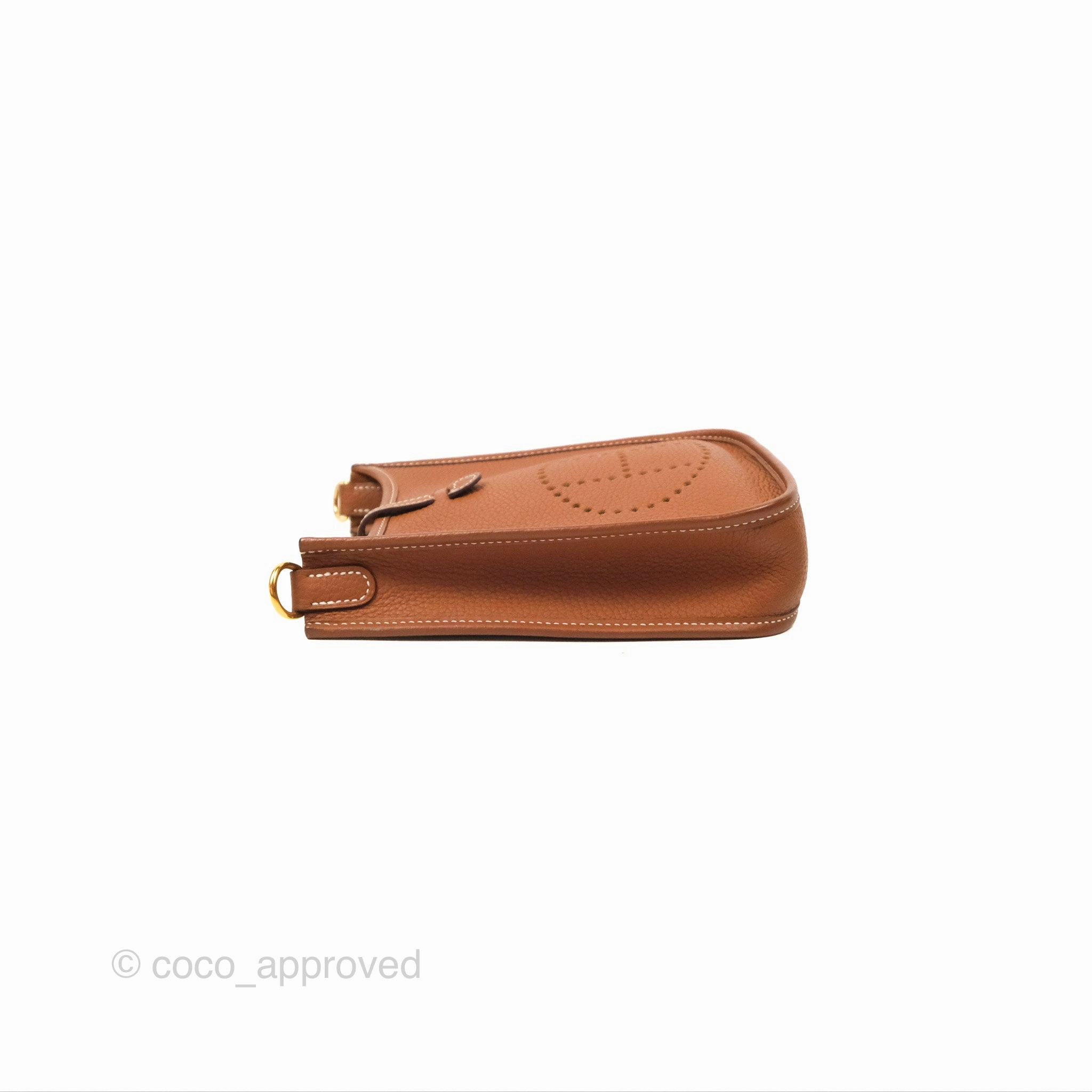 Herms Mini Evelyne 16 Gold Clemence Gold Hardware