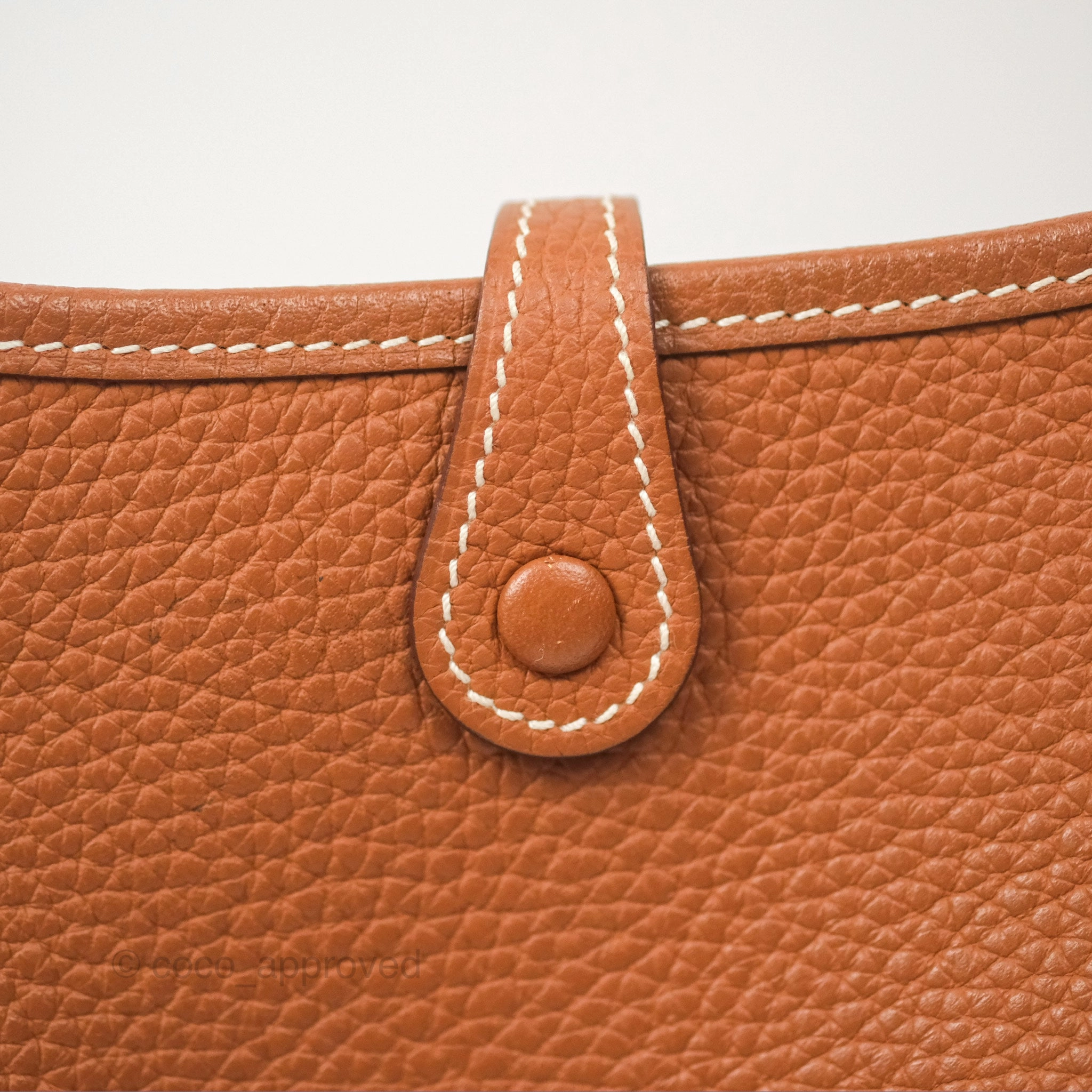 Herms Mini Evelyne 16 Gold Clemence Gold Hardware
