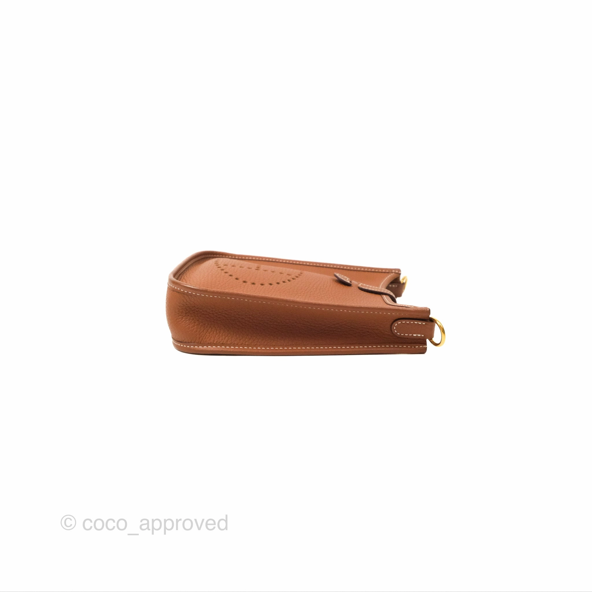 Herms Mini Evelyne 16 Gold Clemence Gold Hardware