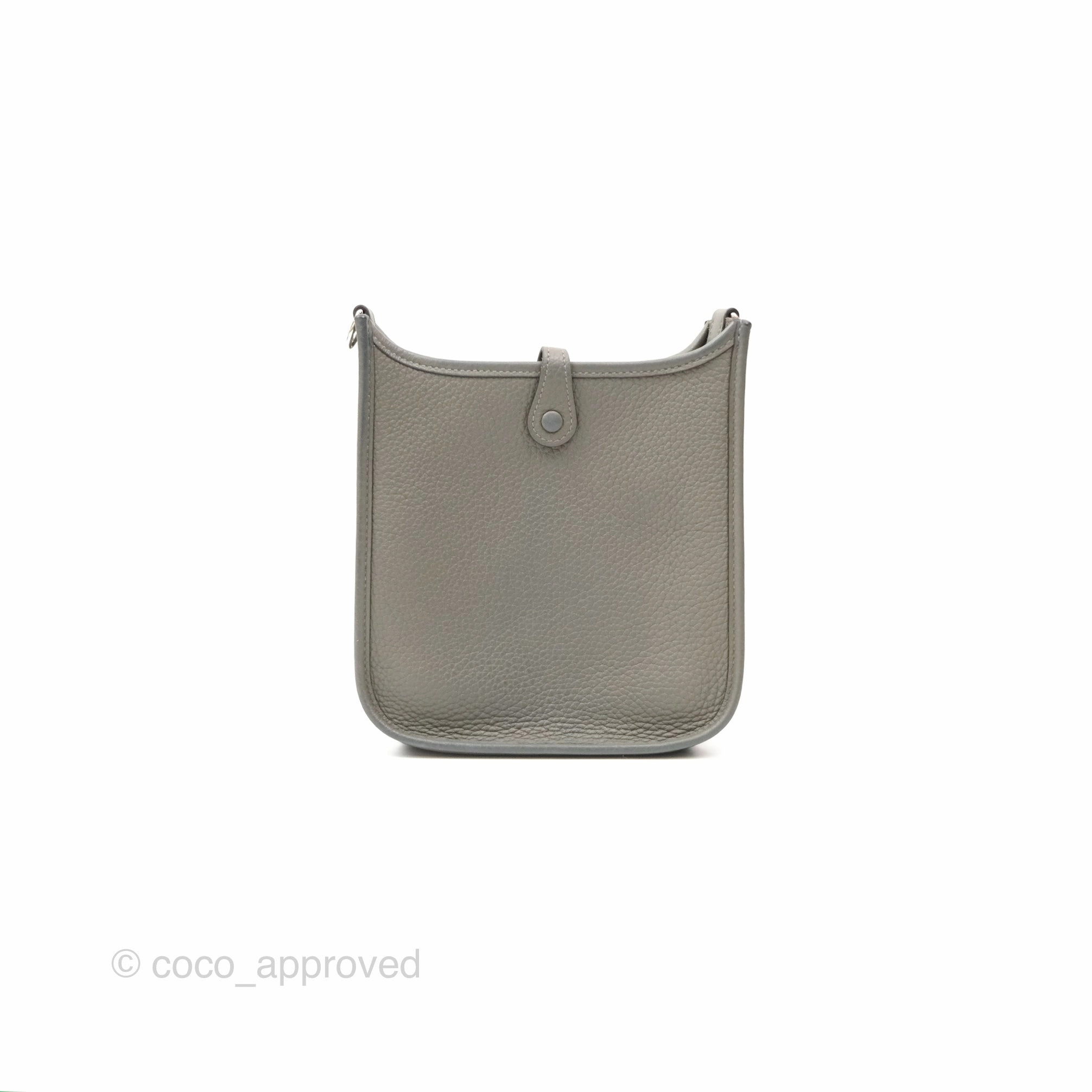 Herms Mini Evelyne 16 Gris Meyer 0L Clemence Palladium Hardware