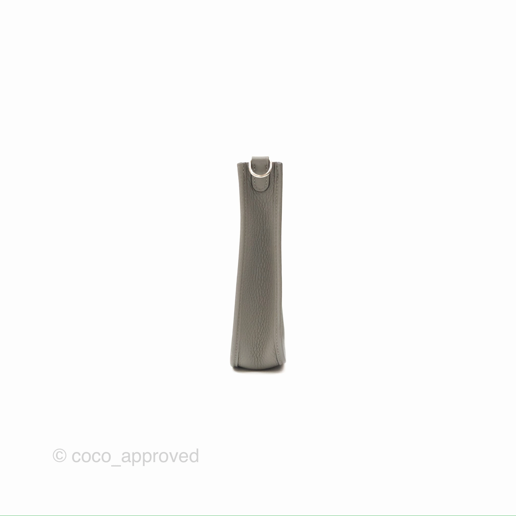 Herms Mini Evelyne 16 Gris Meyer 0L Clemence Palladium Hardware