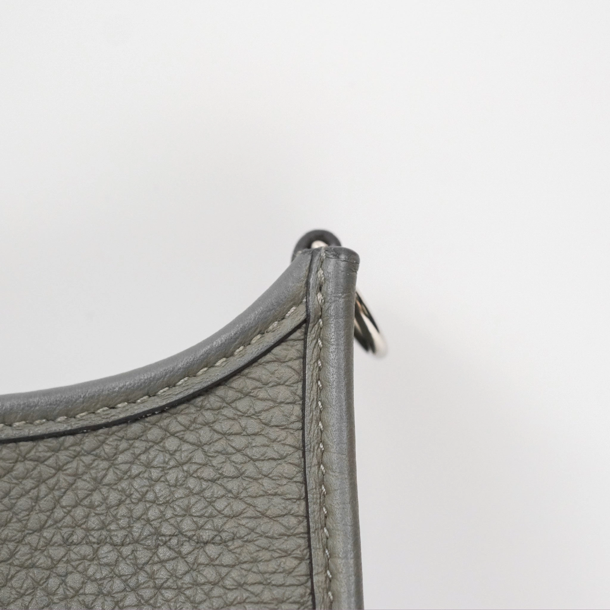 Herms Mini Evelyne 16 Gris Meyer 0L Clemence Palladium Hardware