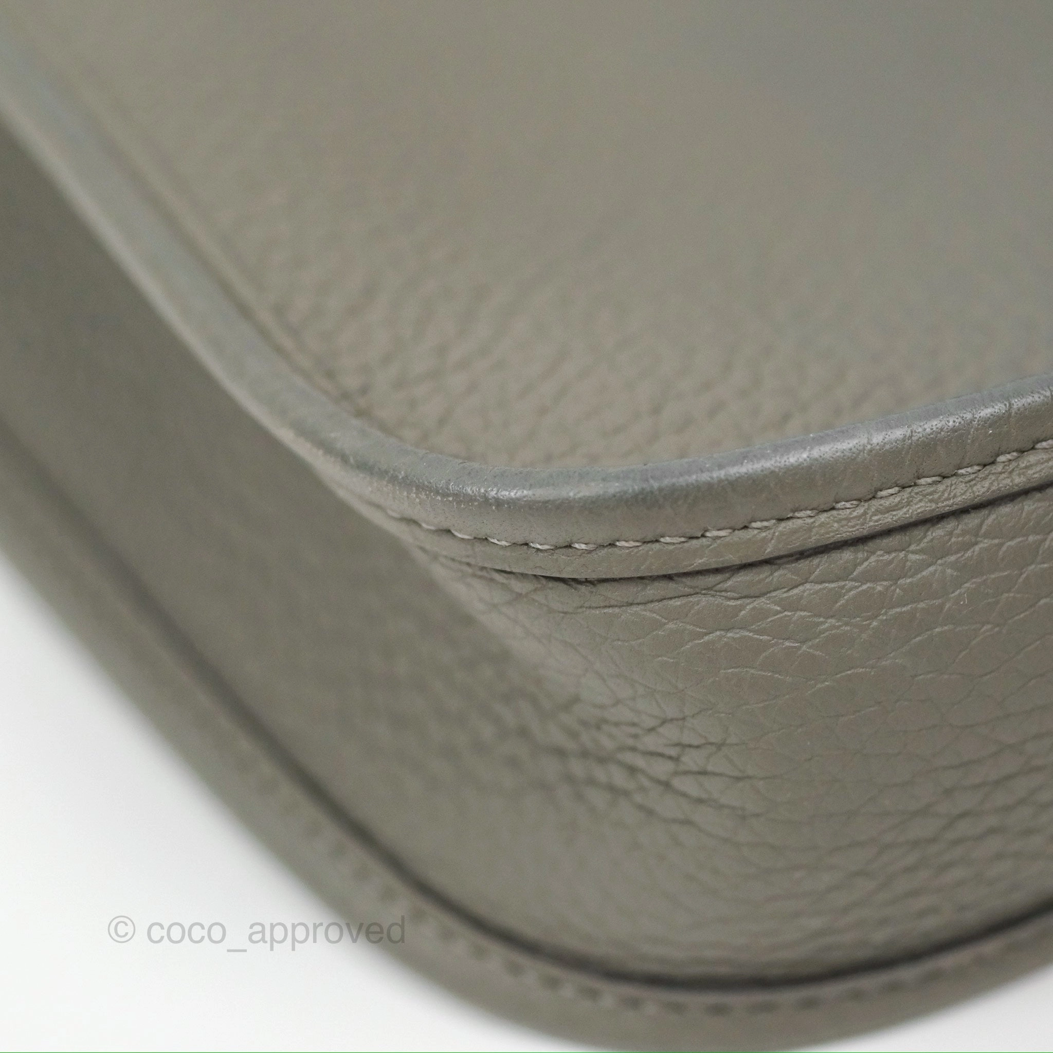 Herms Mini Evelyne 16 Gris Meyer 0L Clemence Palladium Hardware