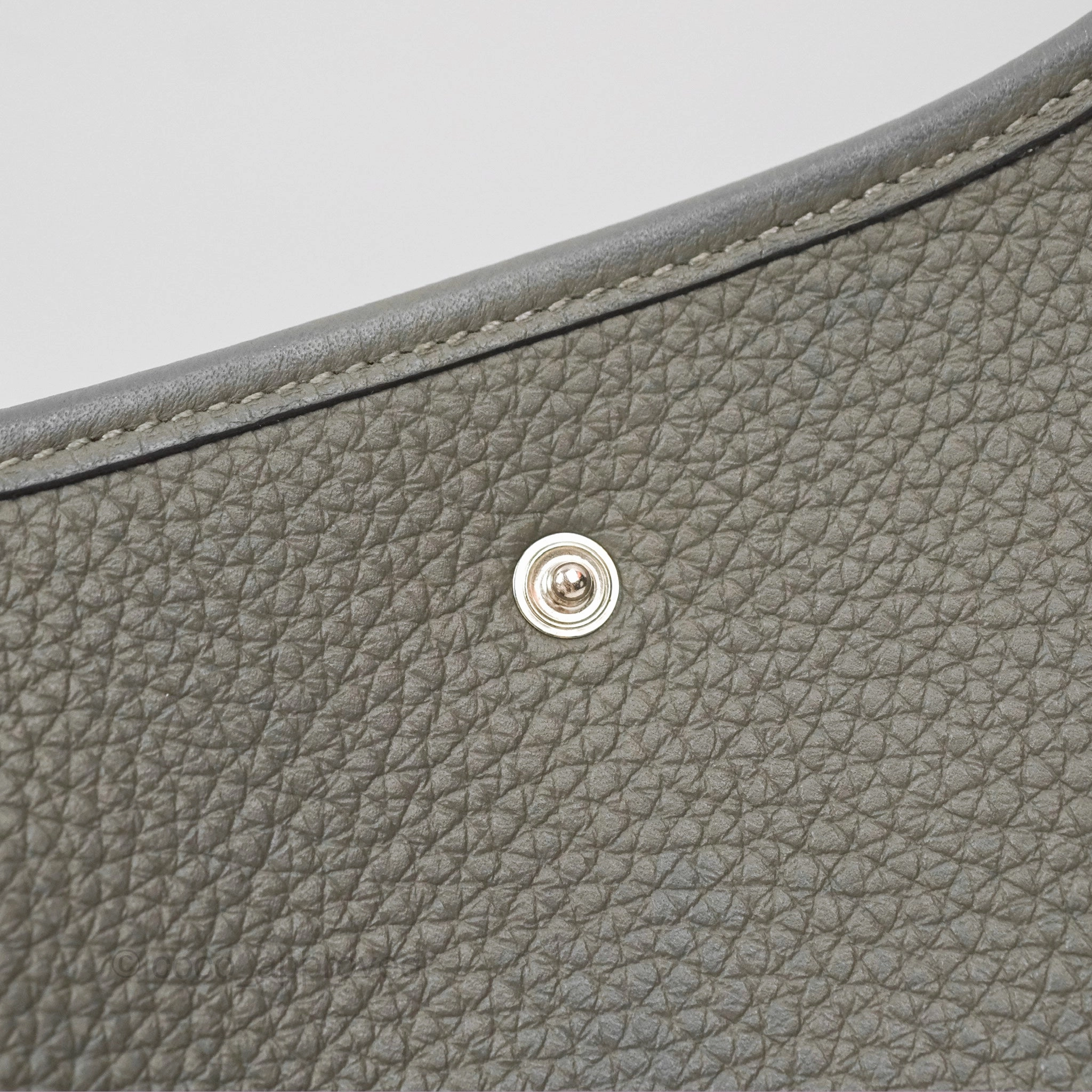Herms Mini Evelyne 16 Gris Meyer 0L Clemence Palladium Hardware