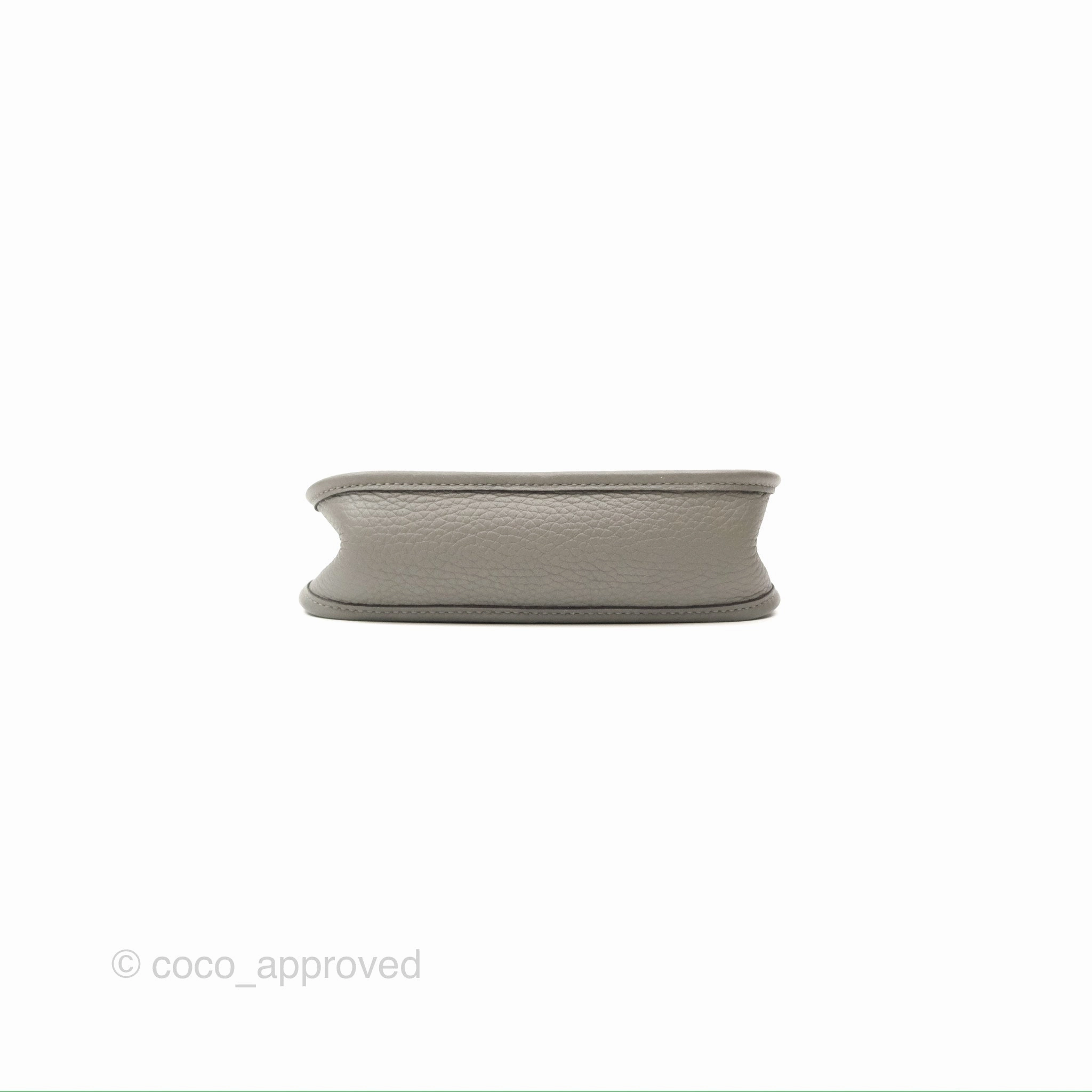 Herms Mini Evelyne 16 Gris Meyer 0L Clemence Palladium Hardware