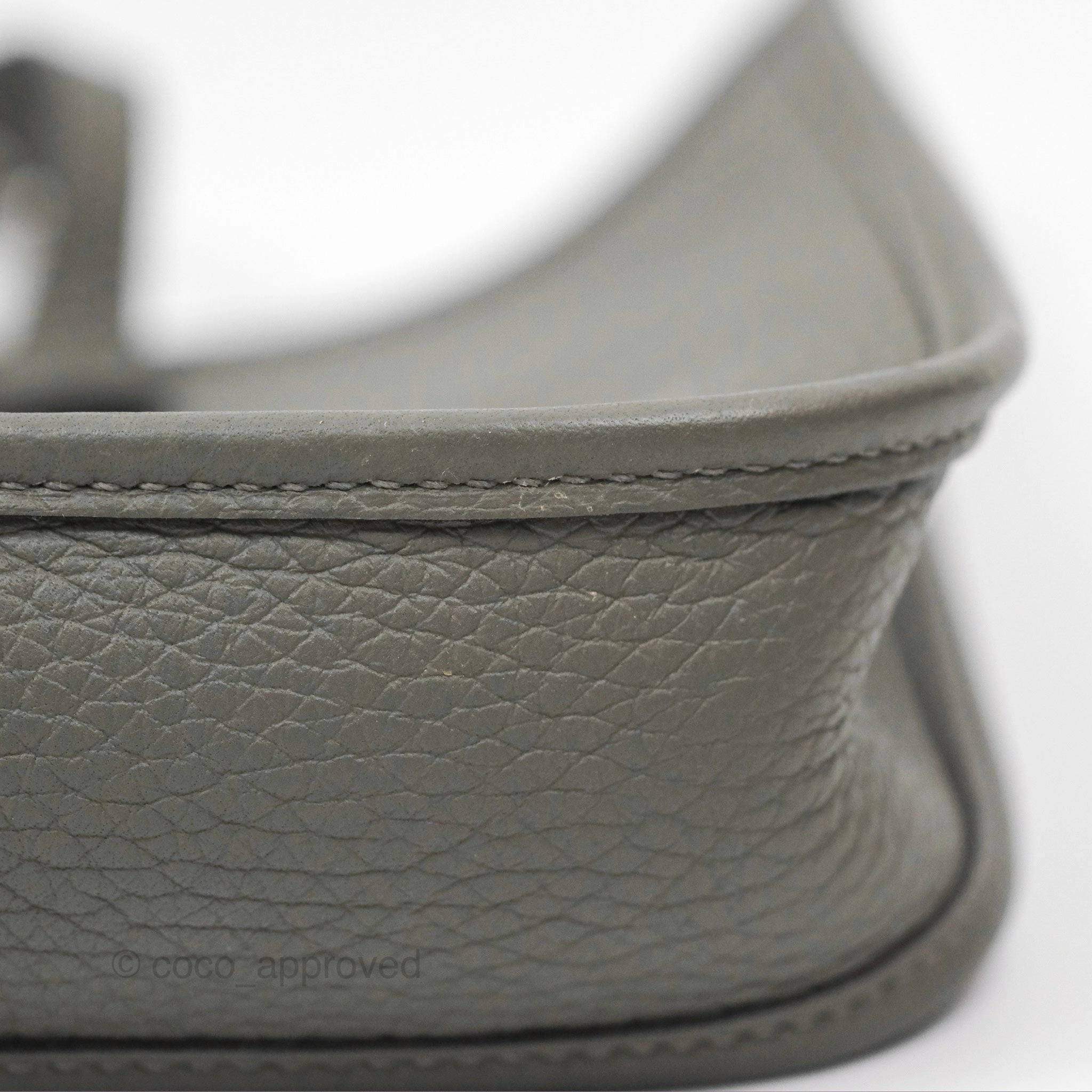 Herms Mini Evelyne 16 Gris Meyer 0L Clemence Palladium Hardware