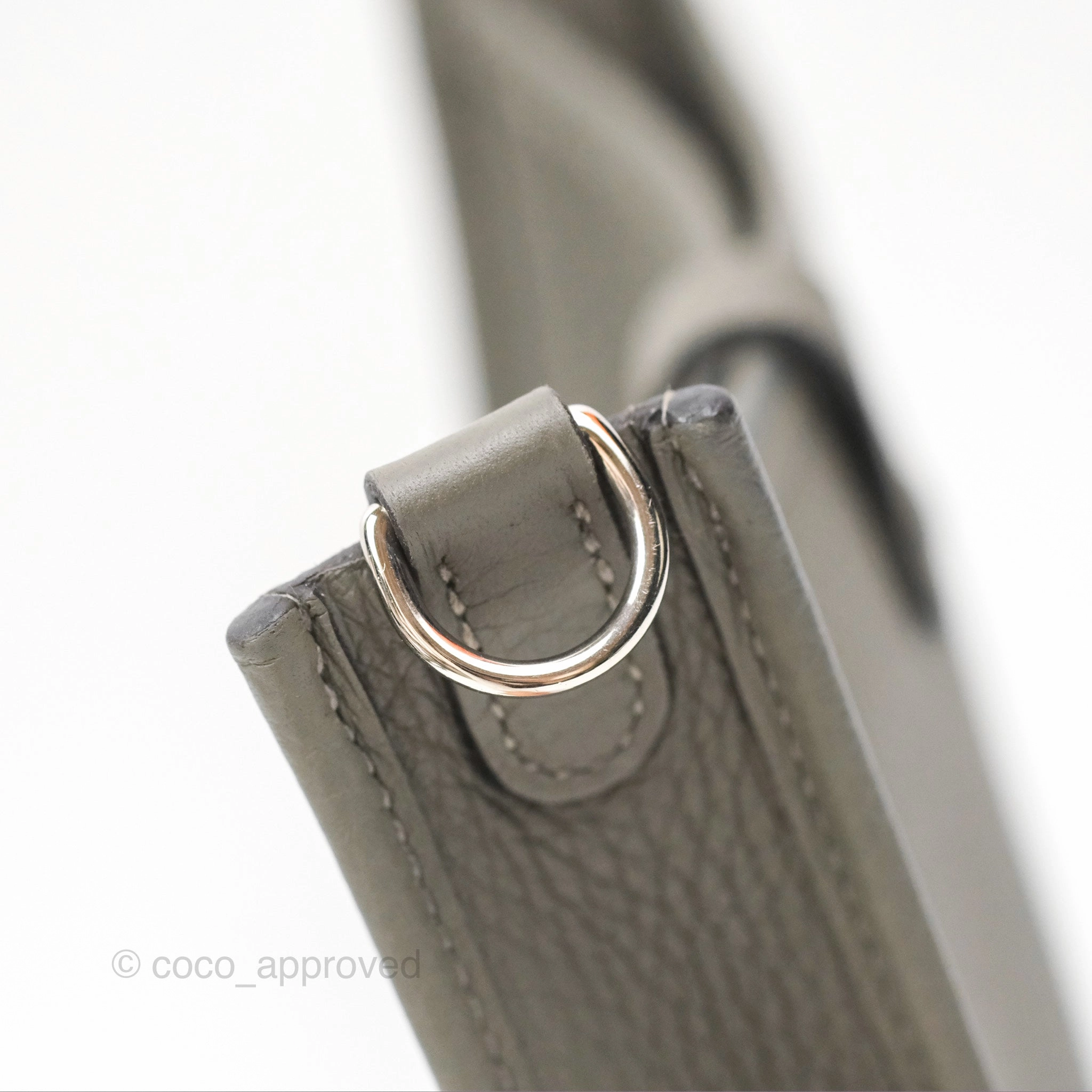 Herms Mini Evelyne 16 Gris Meyer 0L Clemence Palladium Hardware