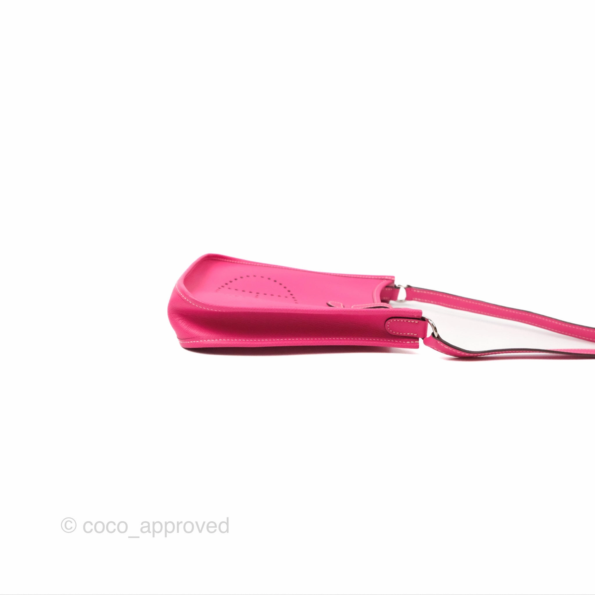 Herms Mini Evelyne 16 Hot Pink Epsom Palladium Hardware