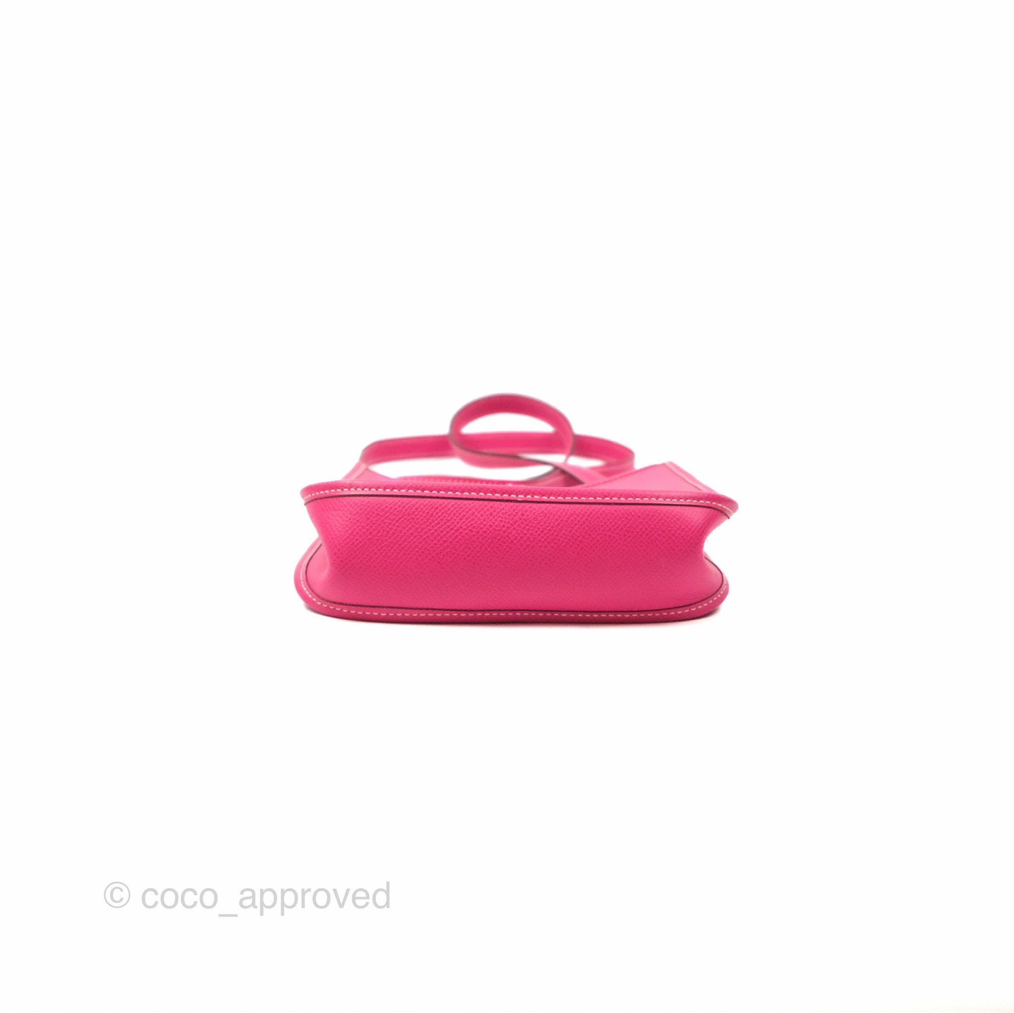 Herms Mini Evelyne 16 Hot Pink Epsom Palladium Hardware