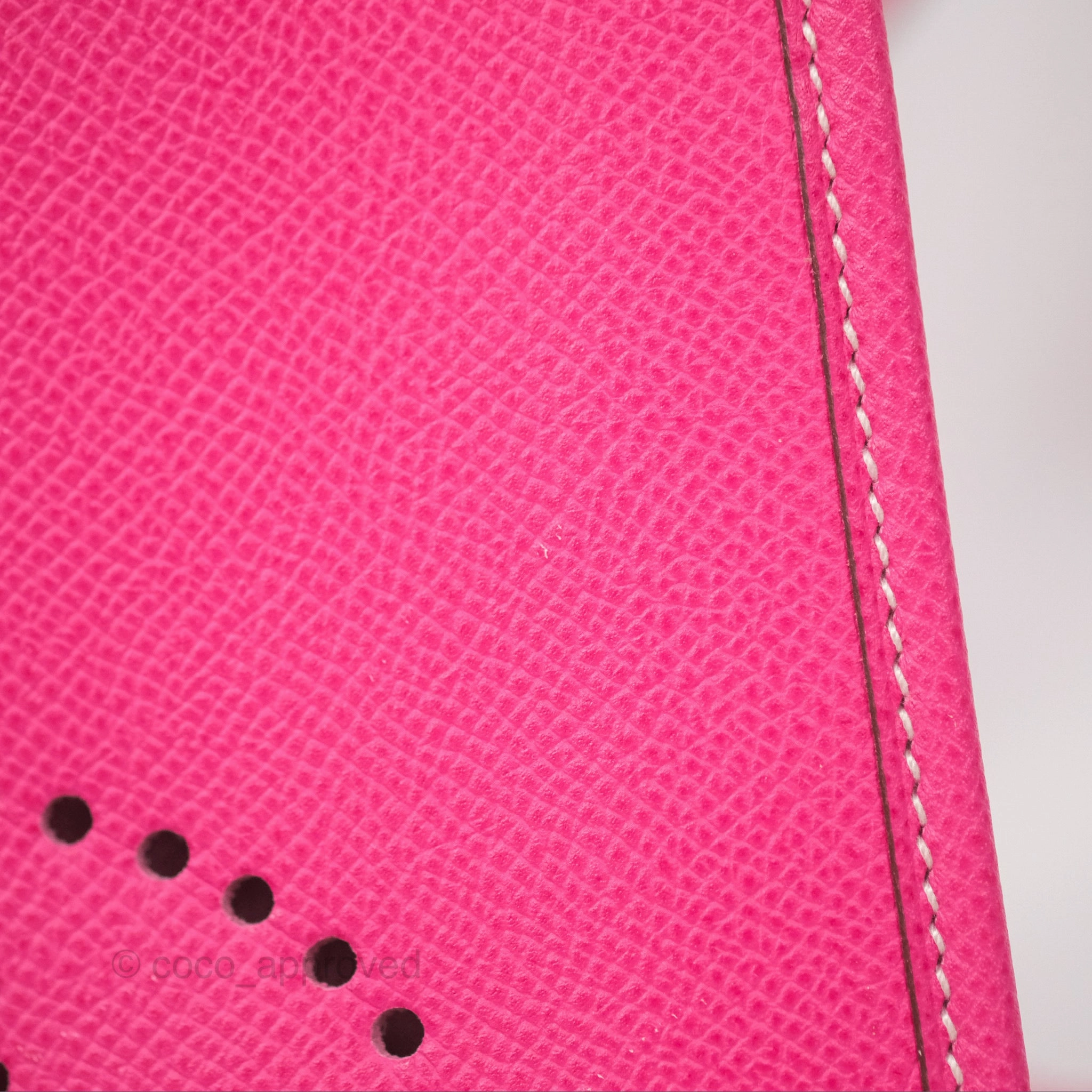 Herms Mini Evelyne 16 Hot Pink Epsom Palladium Hardware