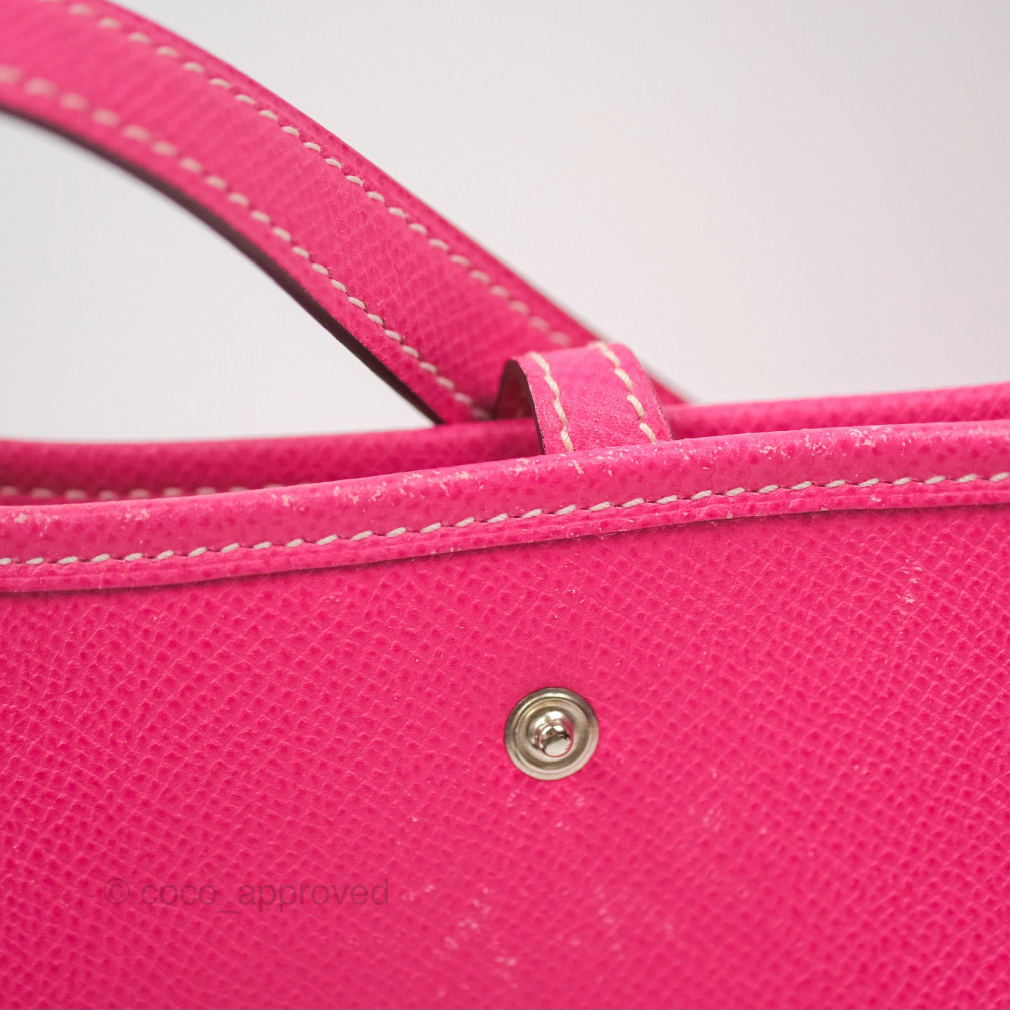 Herms Mini Evelyne 16 Hot Pink Epsom Palladium Hardware