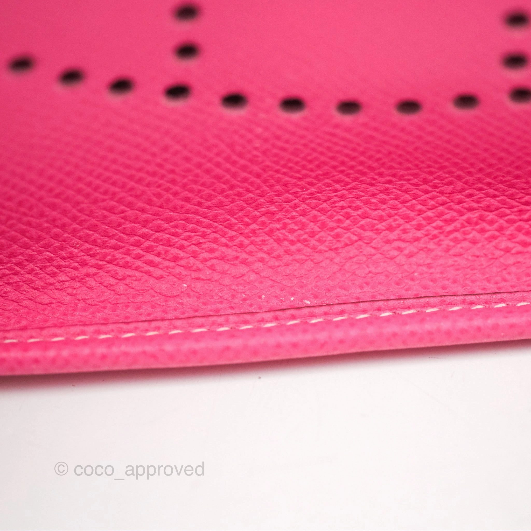 Herms Mini Evelyne 16 Hot Pink Epsom Palladium Hardware