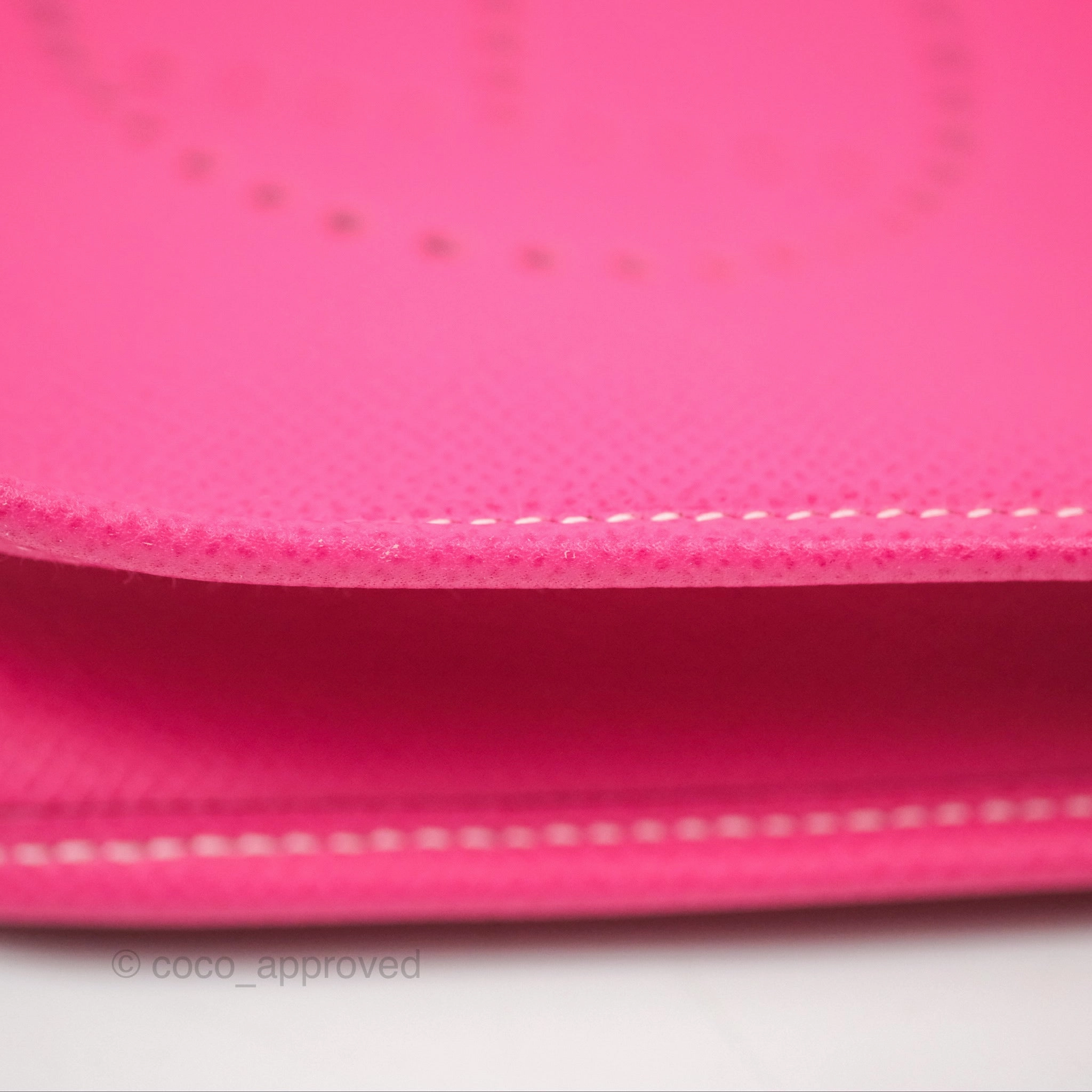 Herms Mini Evelyne 16 Hot Pink Epsom Palladium Hardware
