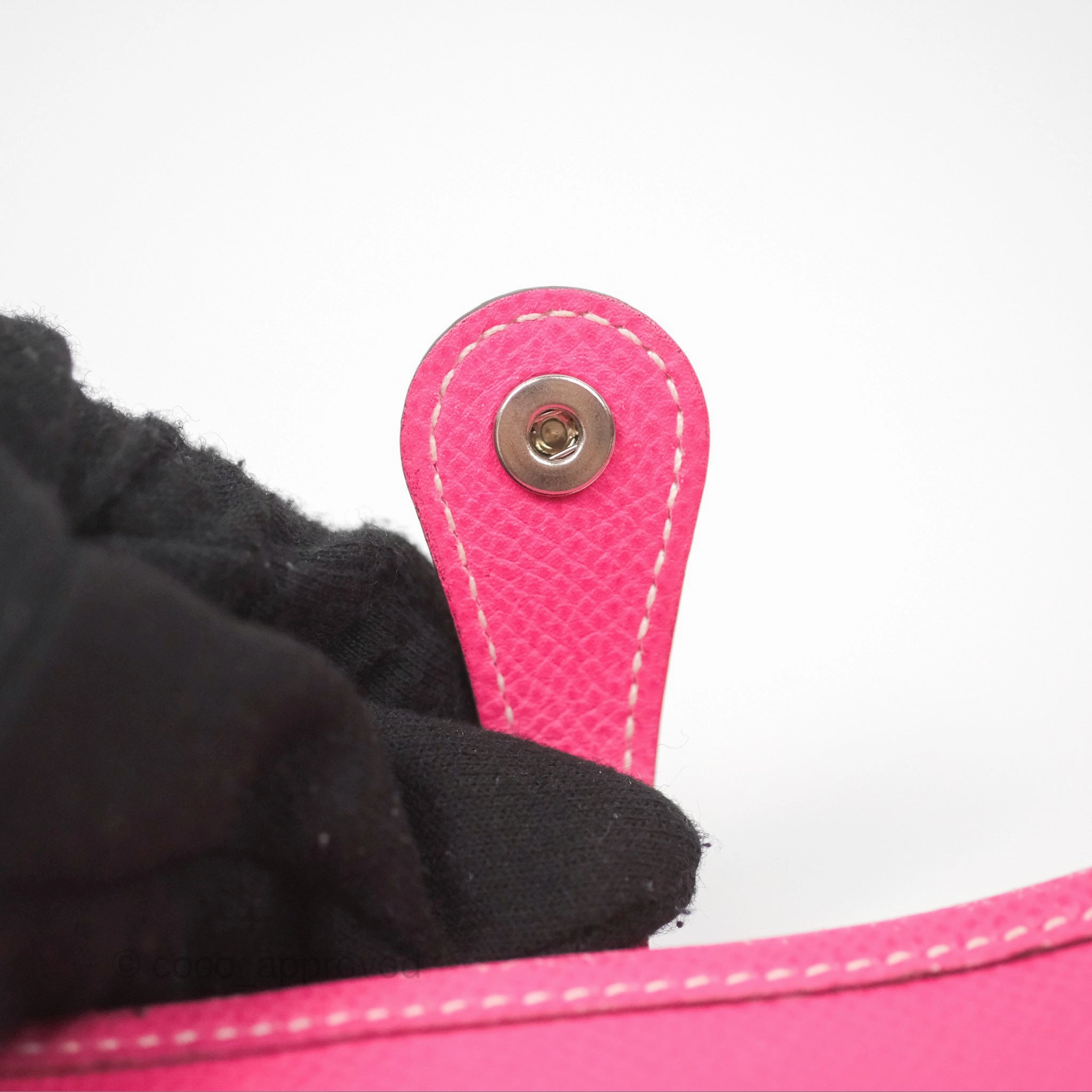 Herms Mini Evelyne 16 Hot Pink Epsom Palladium Hardware