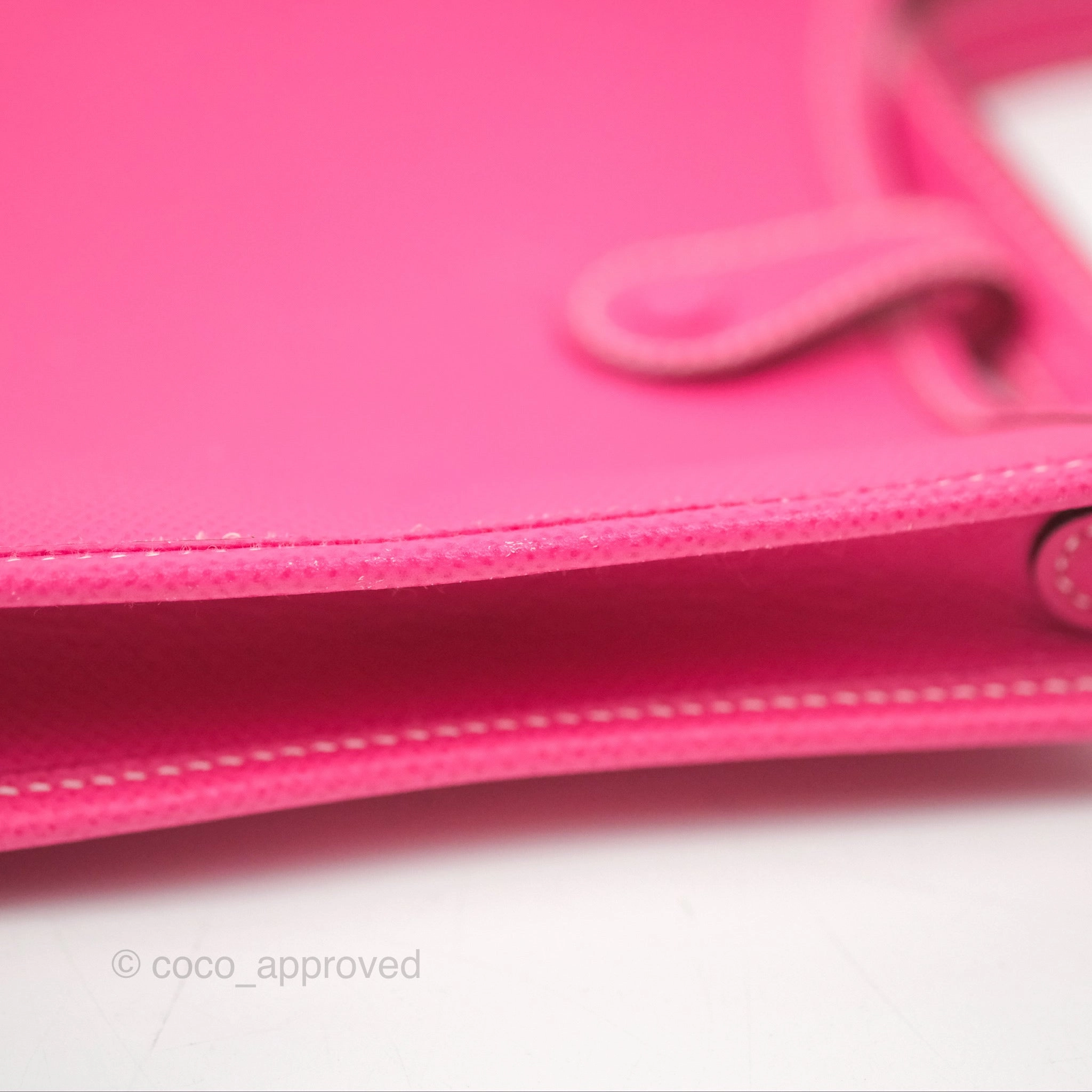 Herms Mini Evelyne 16 Hot Pink Epsom Palladium Hardware
