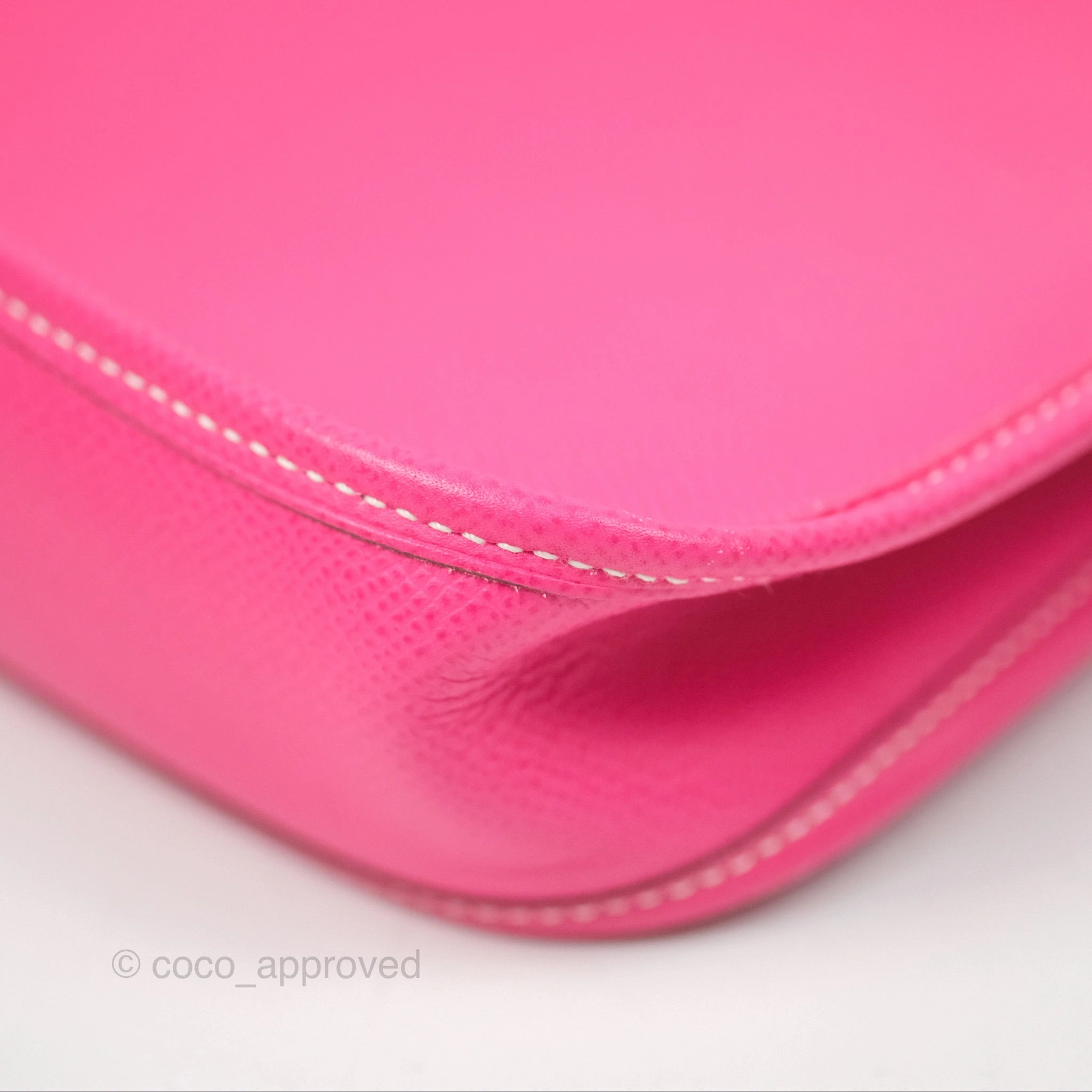 Herms Mini Evelyne 16 Hot Pink Epsom Palladium Hardware