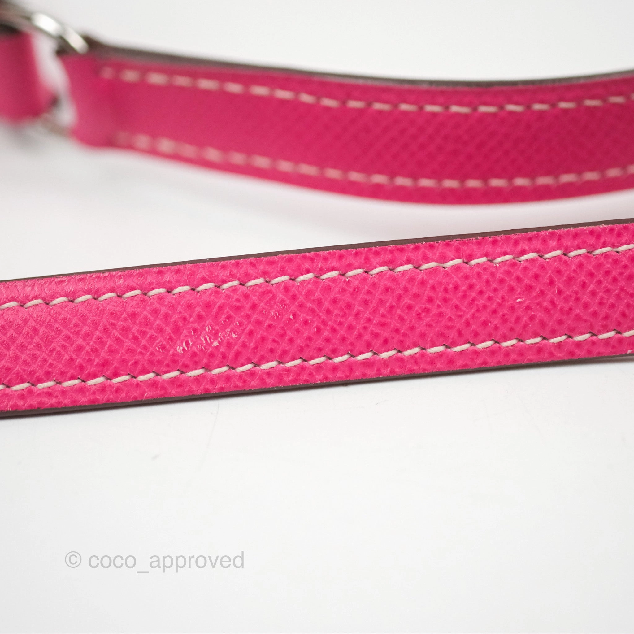 Herms Mini Evelyne 16 Hot Pink Epsom Palladium Hardware