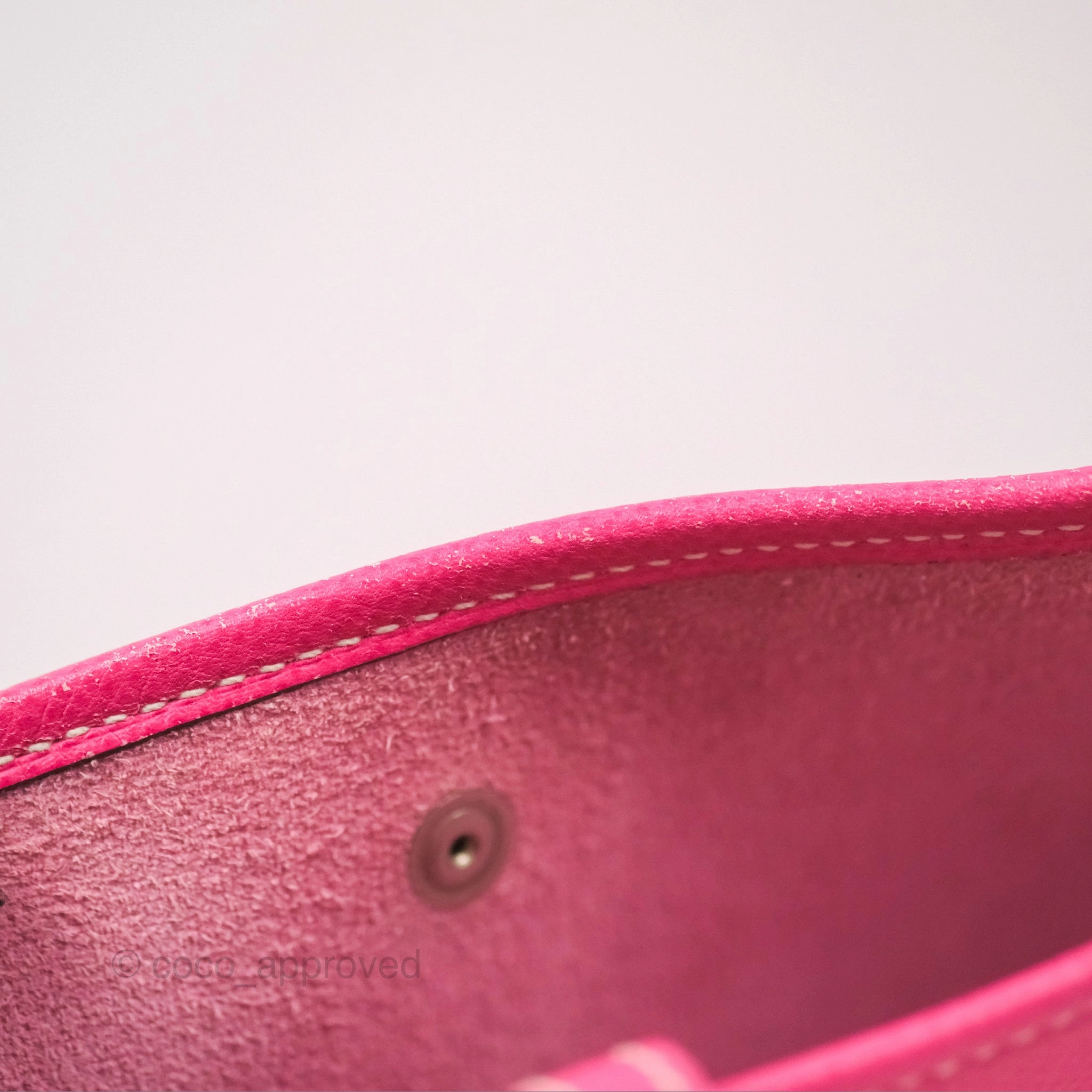 Herms Mini Evelyne 16 Hot Pink Epsom Palladium Hardware