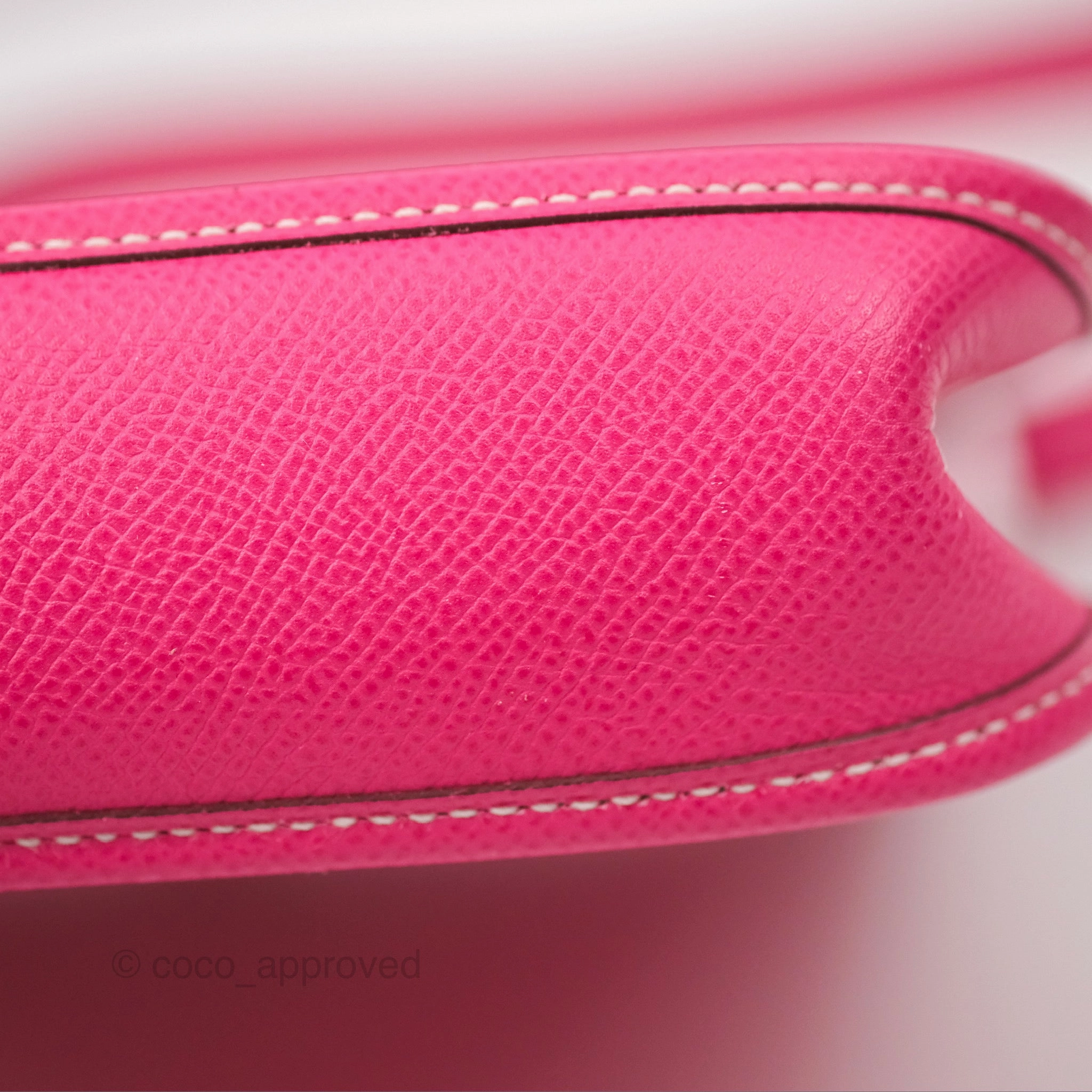Herms Mini Evelyne 16 Hot Pink Epsom Palladium Hardware