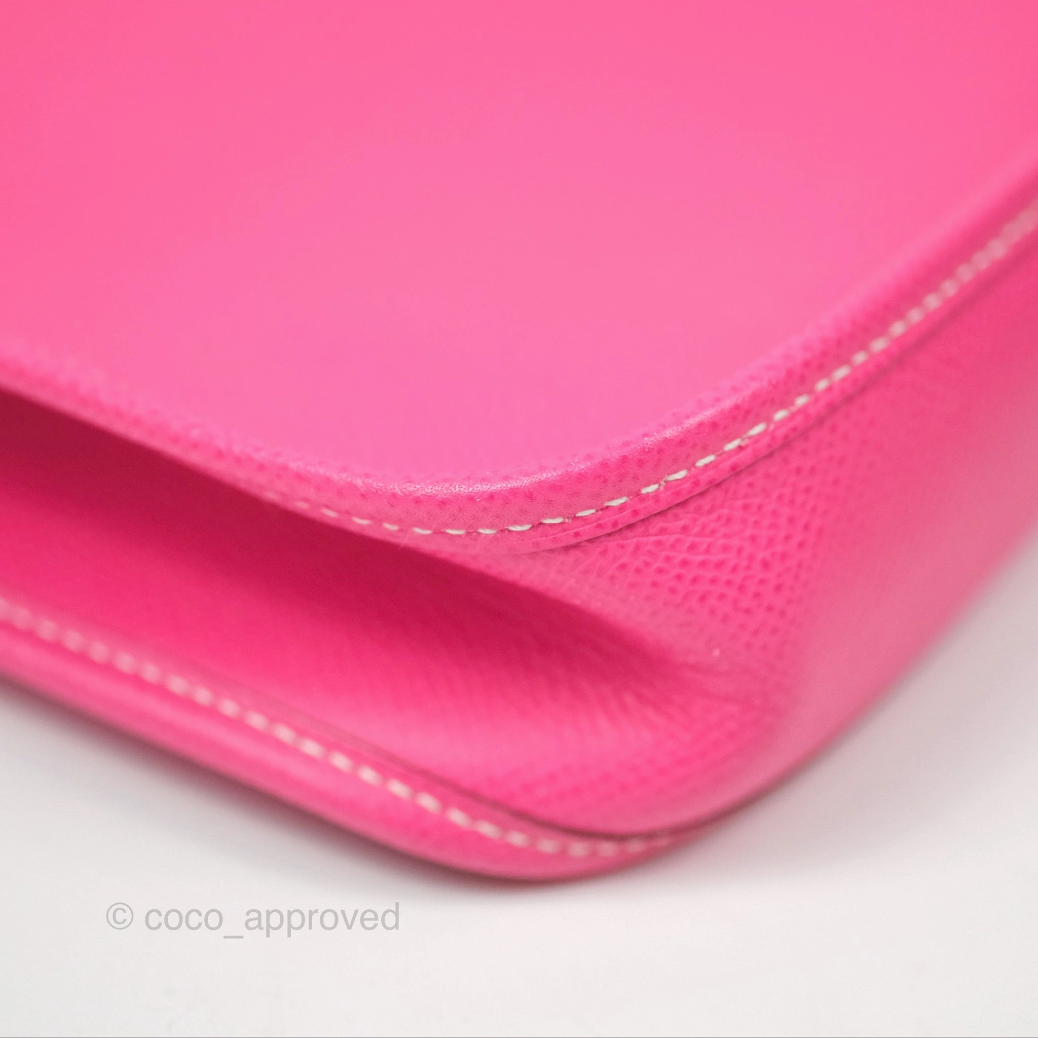 Herms Mini Evelyne 16 Hot Pink Epsom Palladium Hardware