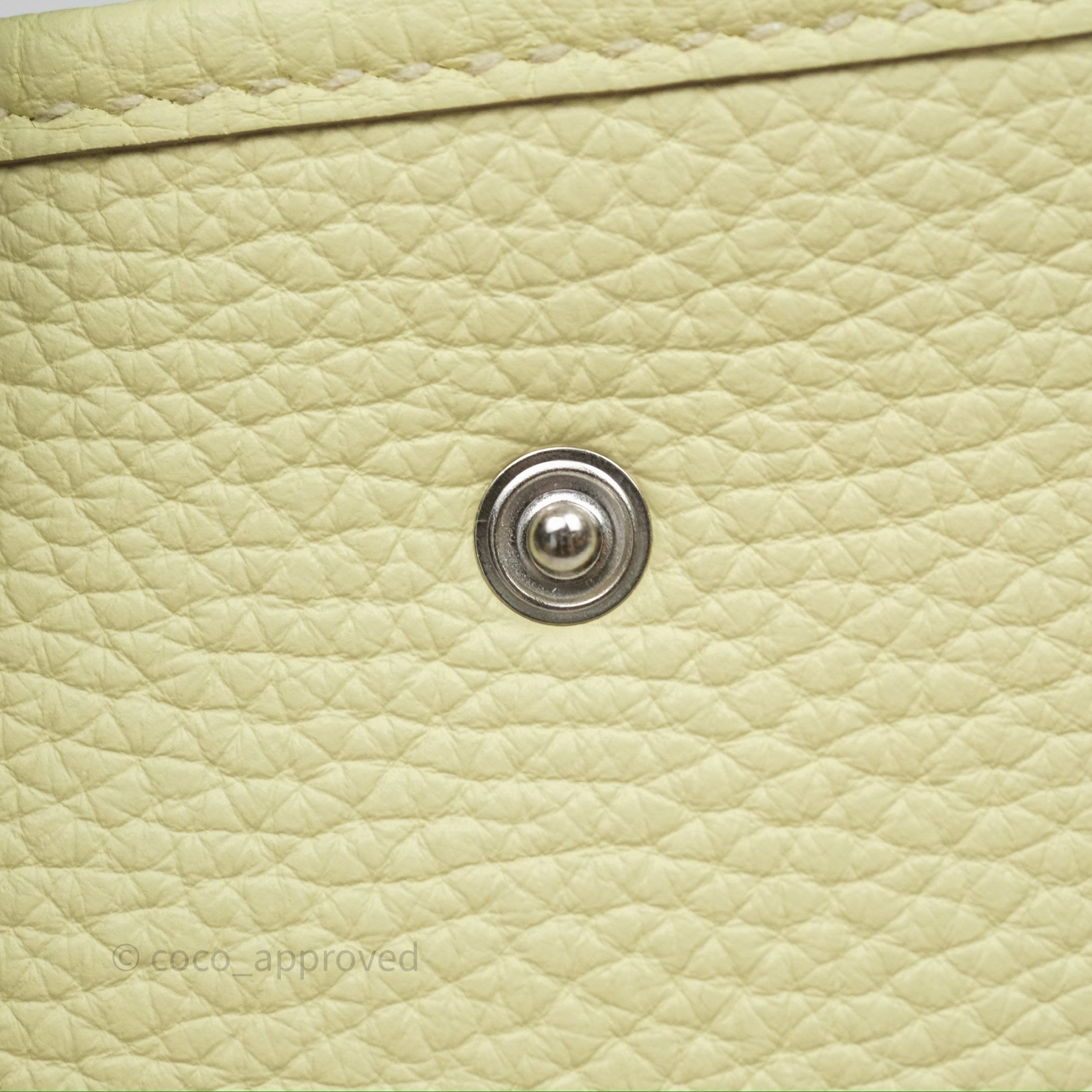 Herms Mini Evelyne 16 Jaune Milton I8 Clemence Palladium Hardware