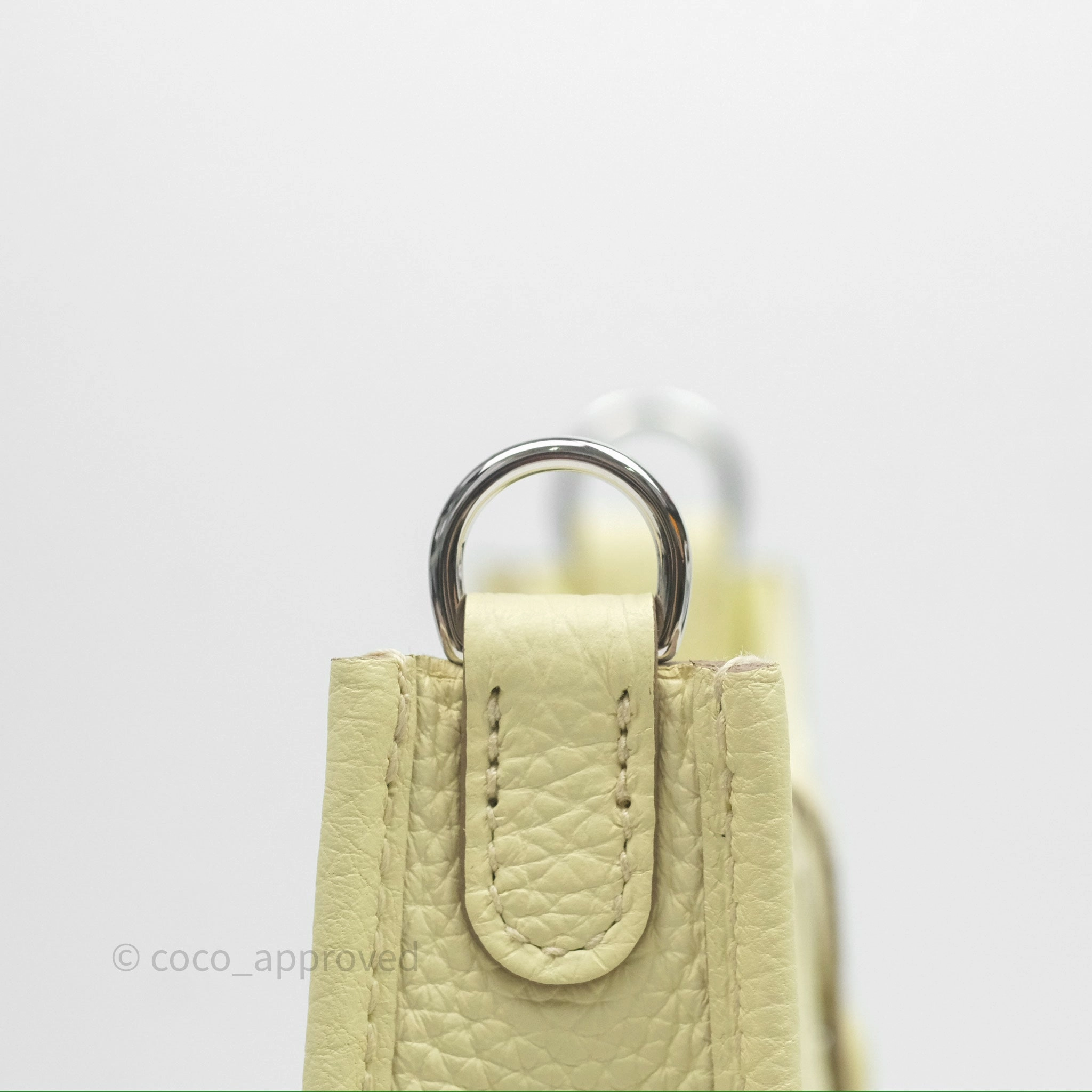 Herms Mini Evelyne 16 Jaune Milton I8 Clemence Palladium Hardware