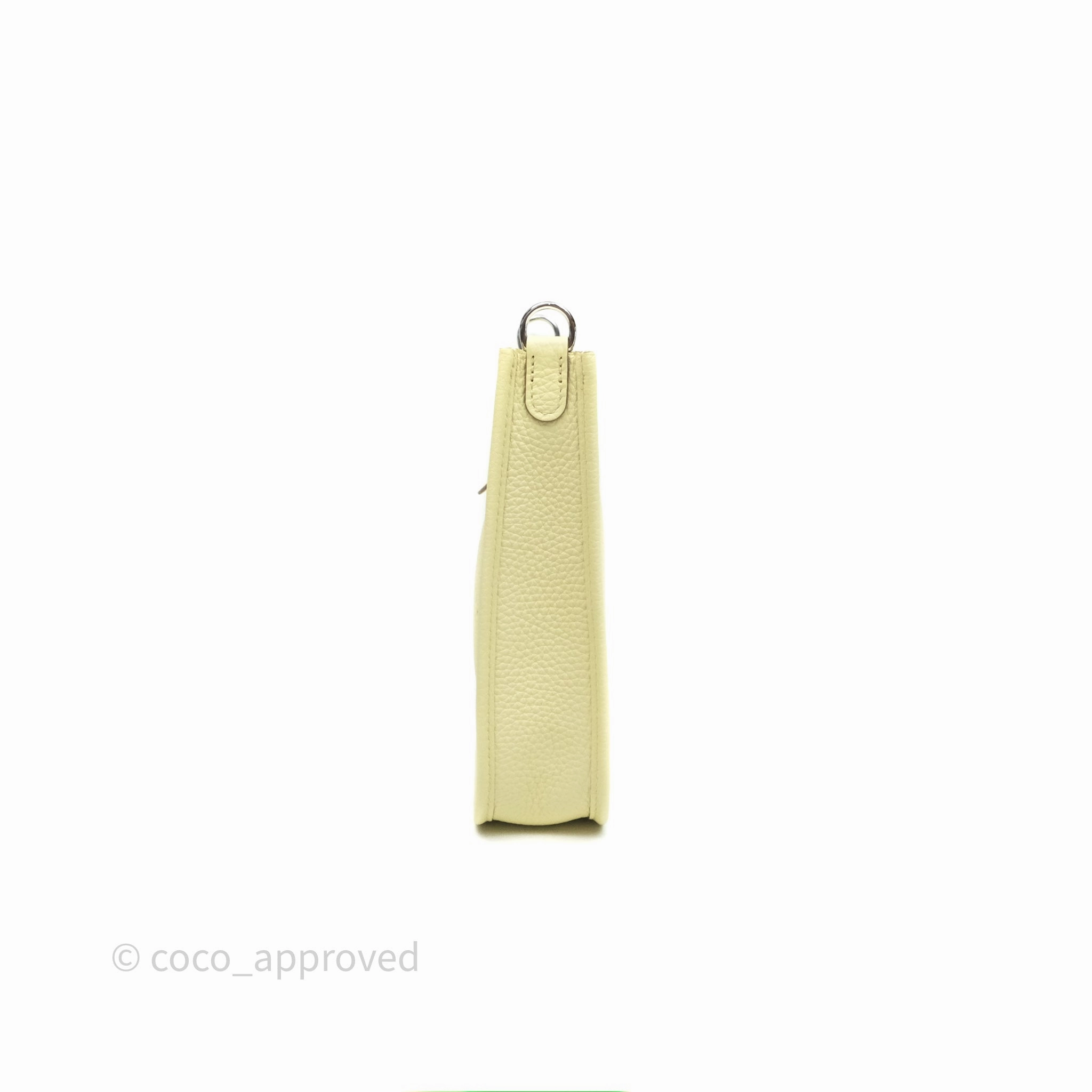Herms Mini Evelyne 16 Jaune Milton I8 Clemence Palladium Hardware
