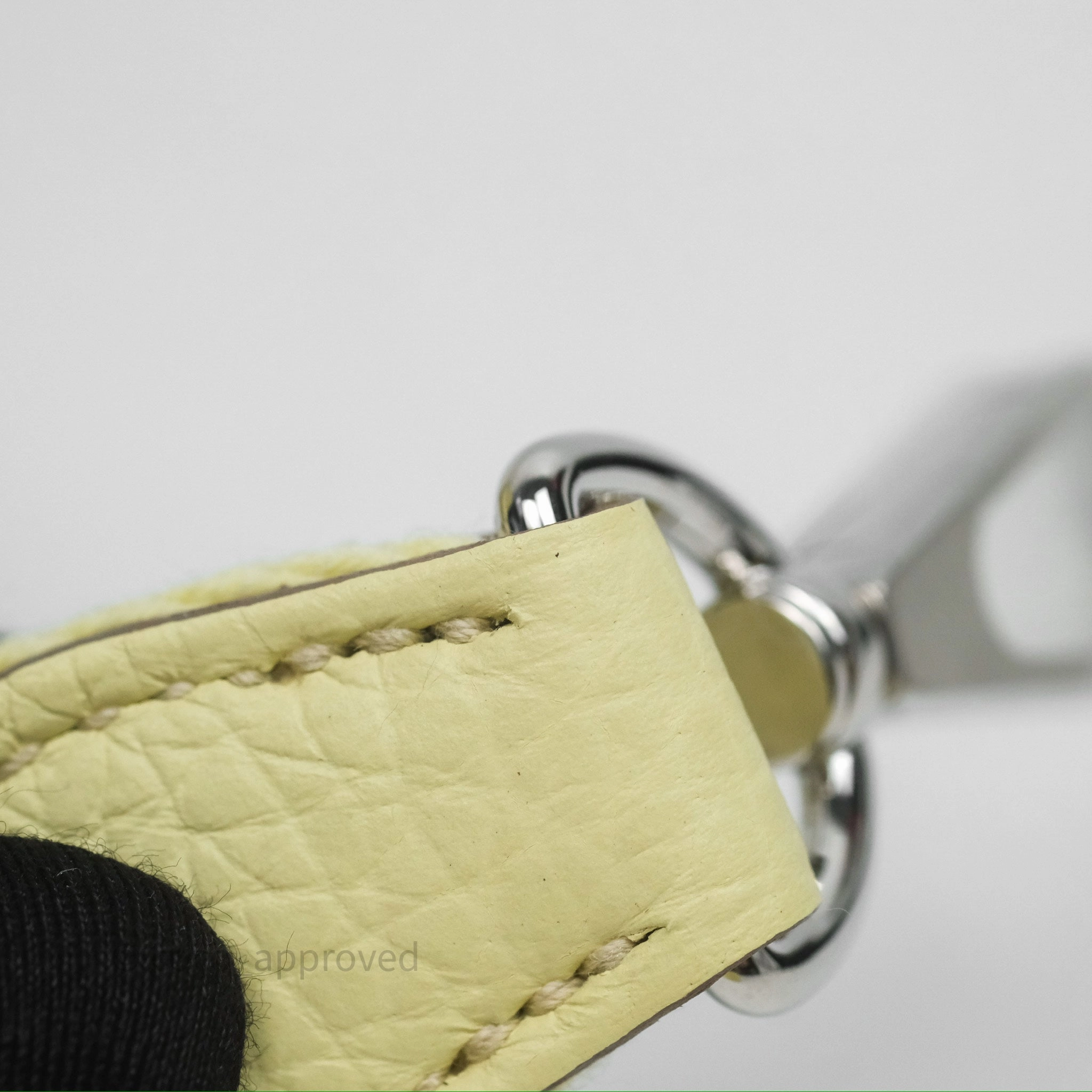 Herms Mini Evelyne 16 Jaune Milton I8 Clemence Palladium Hardware