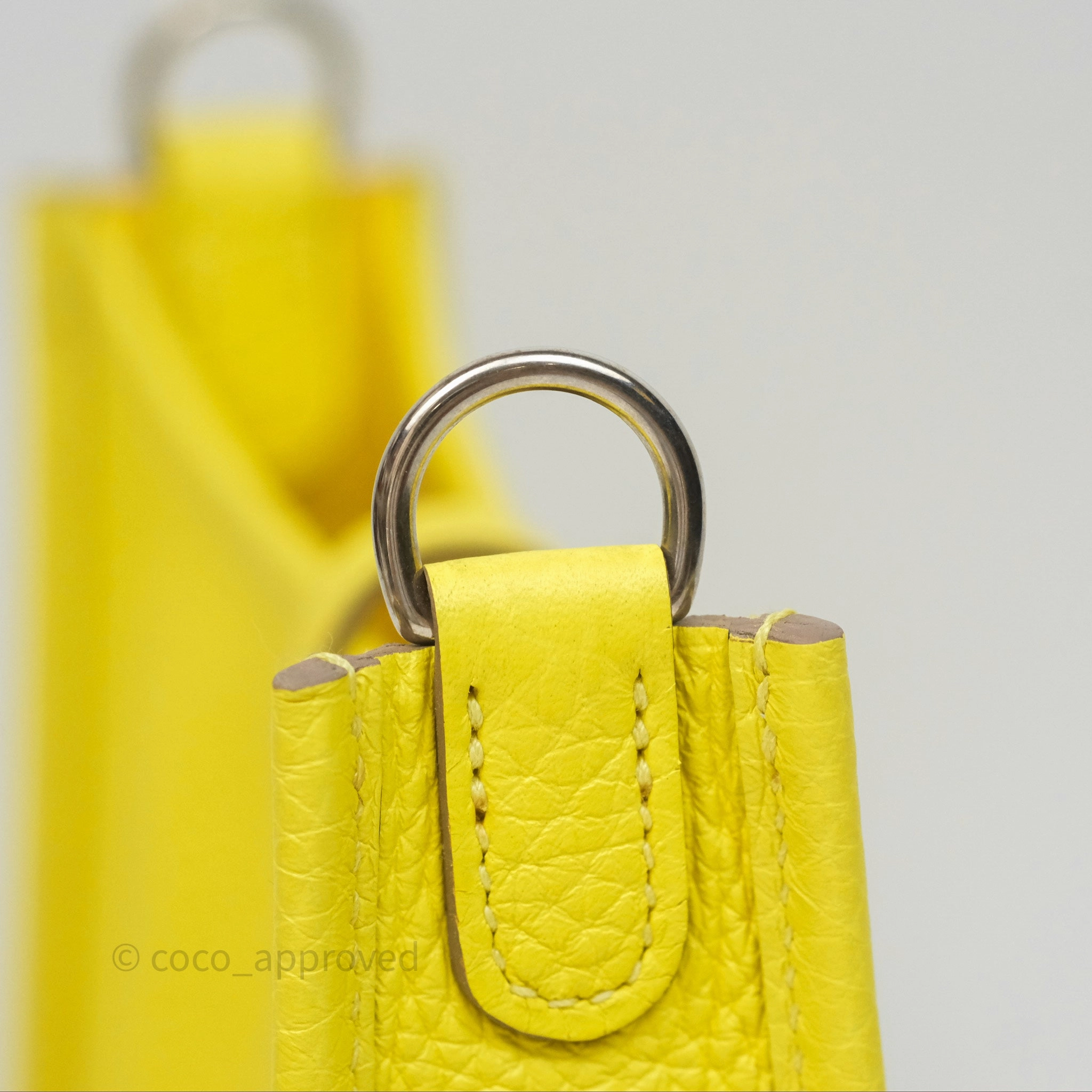 Herms Mini Evelyne 16 Lime Clemence Palladium Hardware
